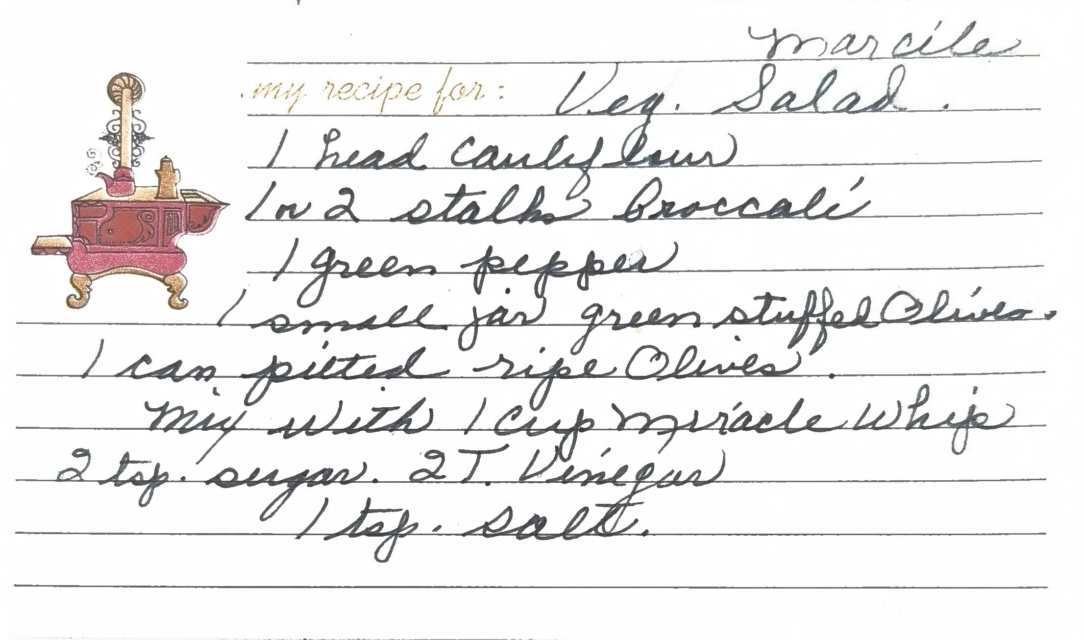 Original Handwritten Card