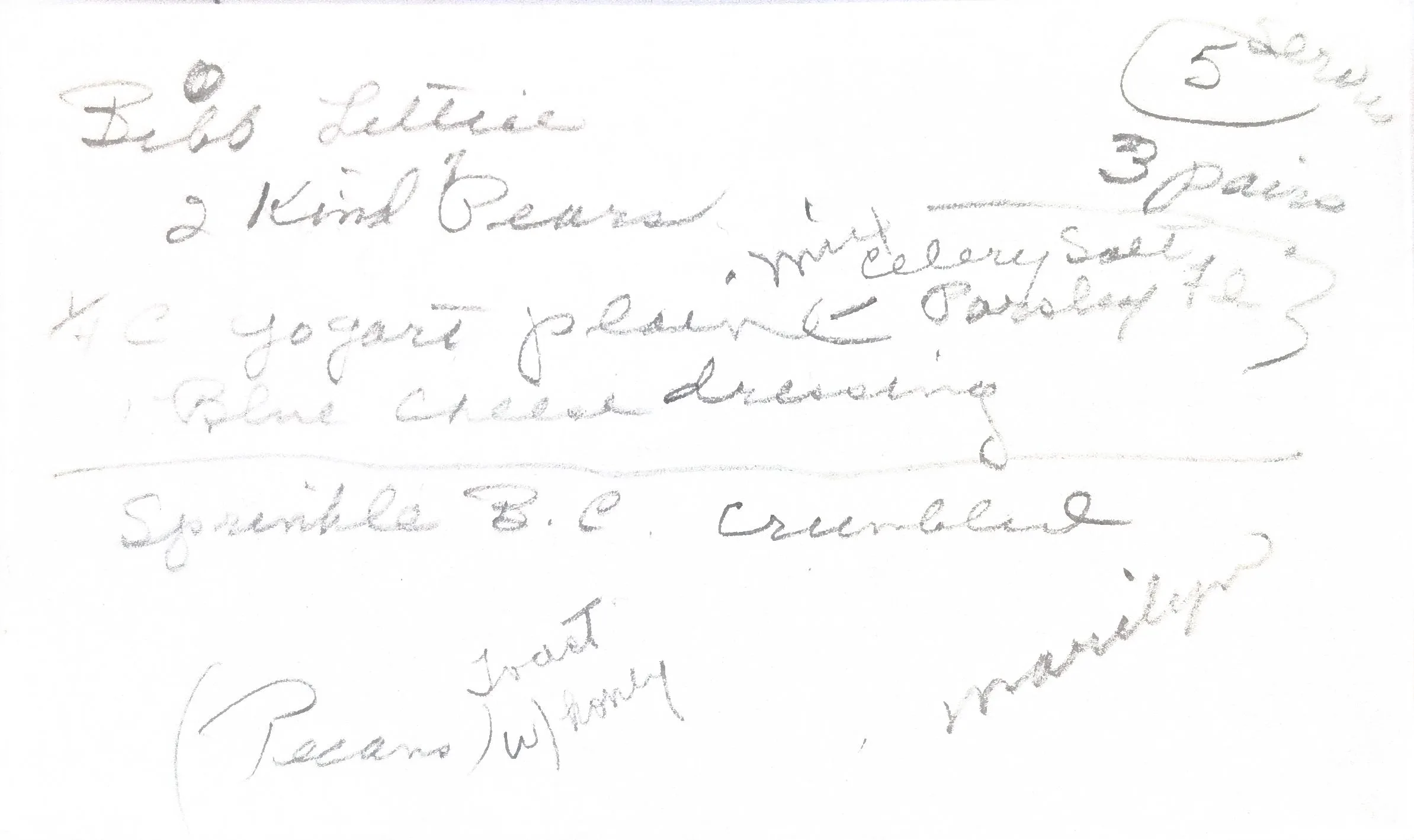Original Handwritten Card