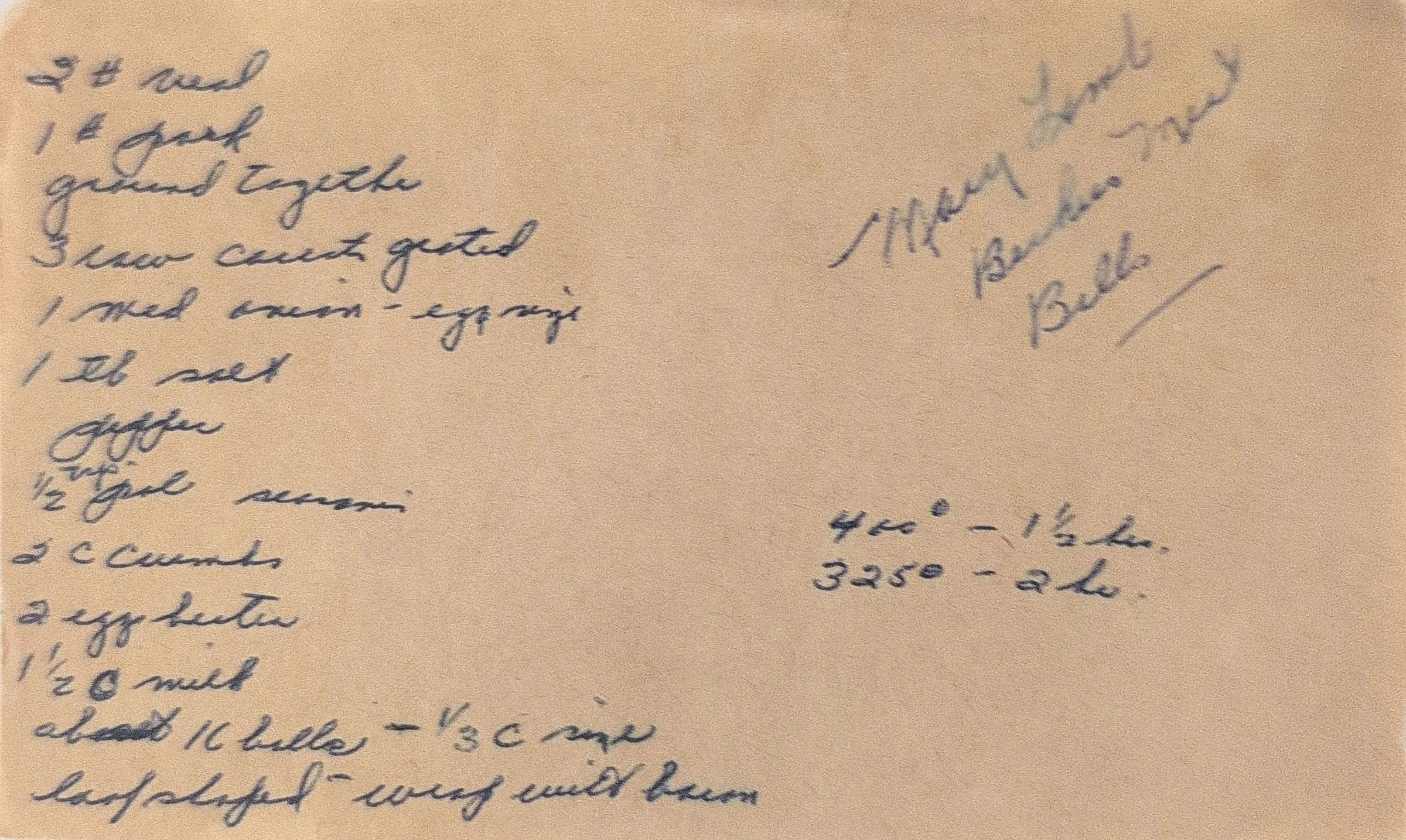 Original Handwritten Card