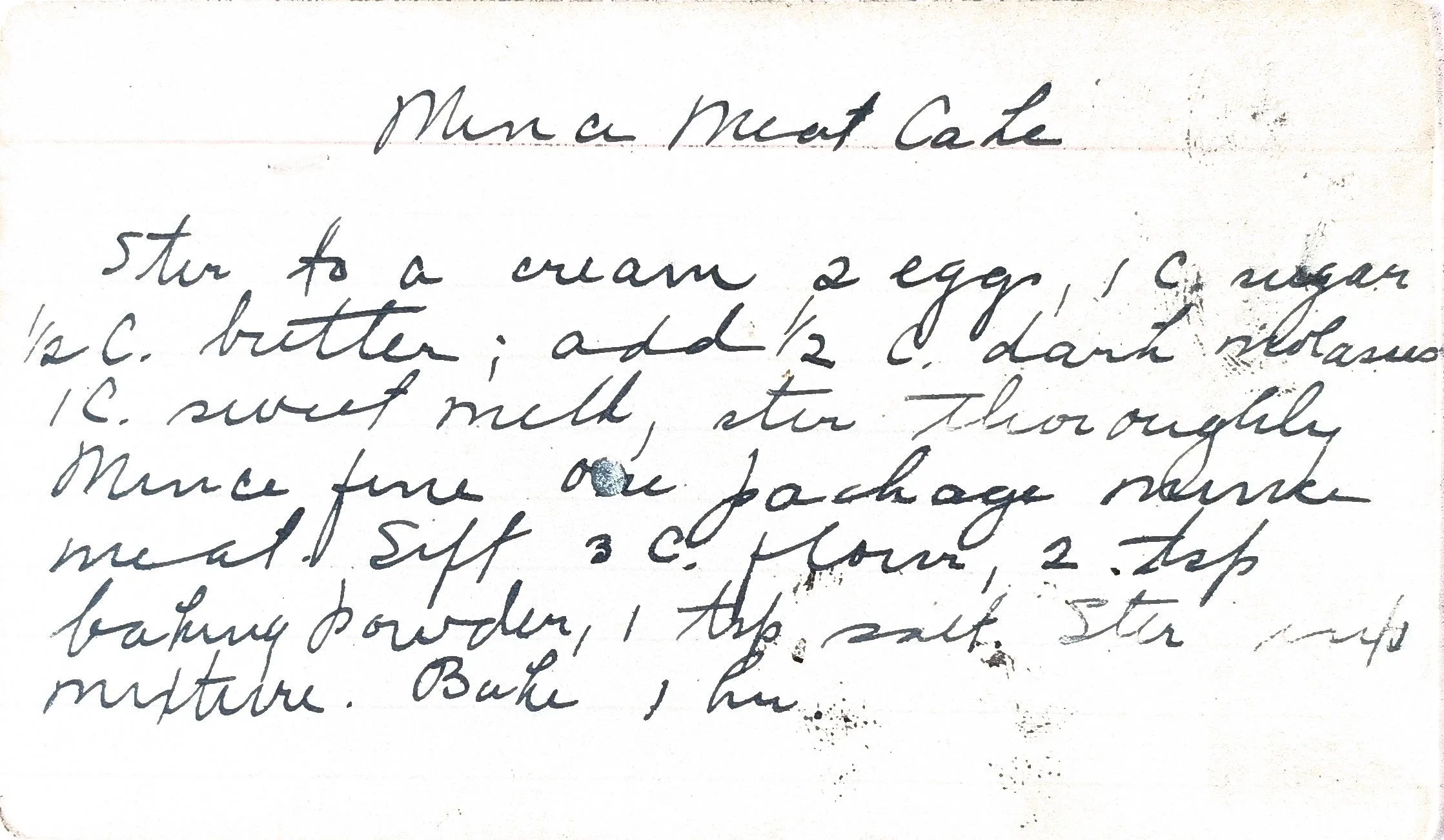 Original Handwritten Card