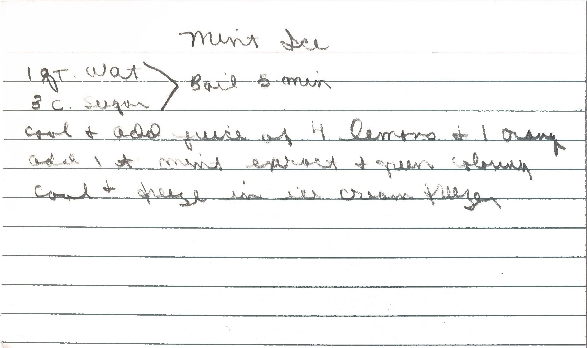 Original Handwritten Card