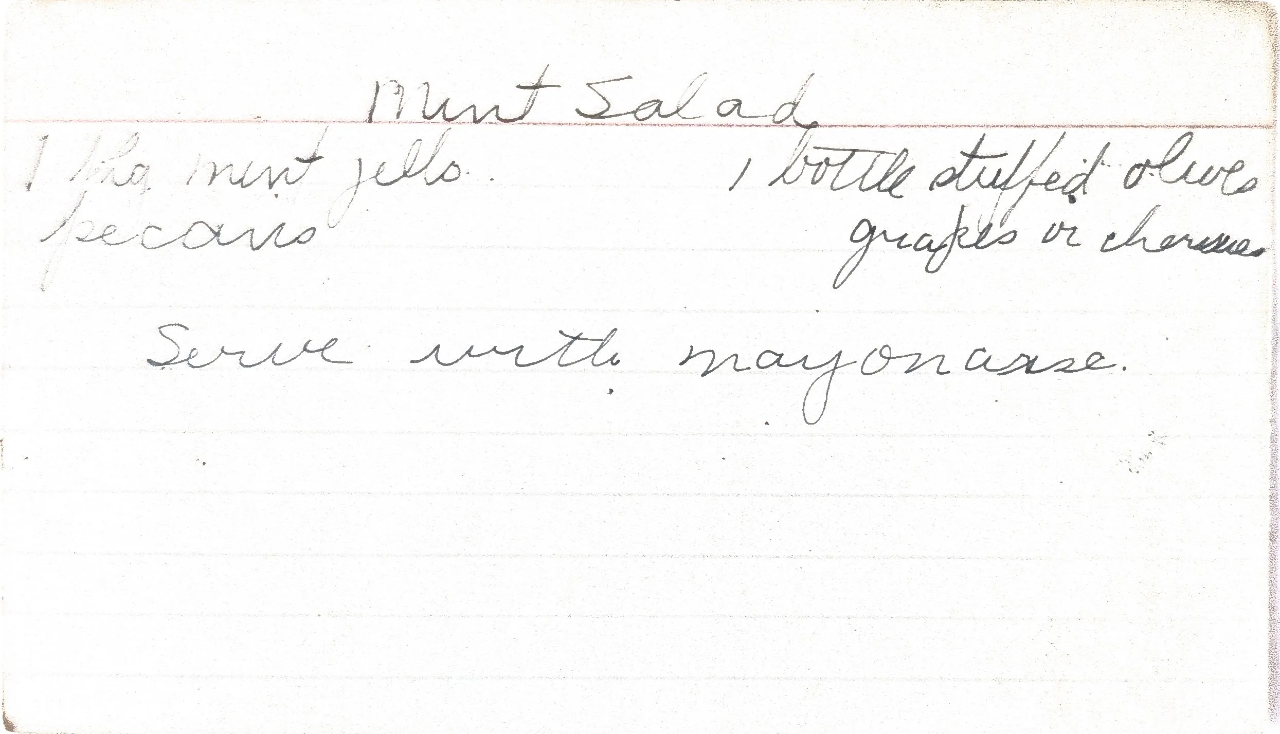 Original Handwritten Card