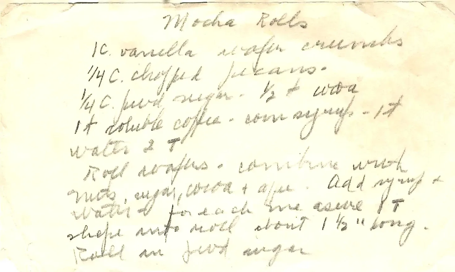 Original Handwritten Card