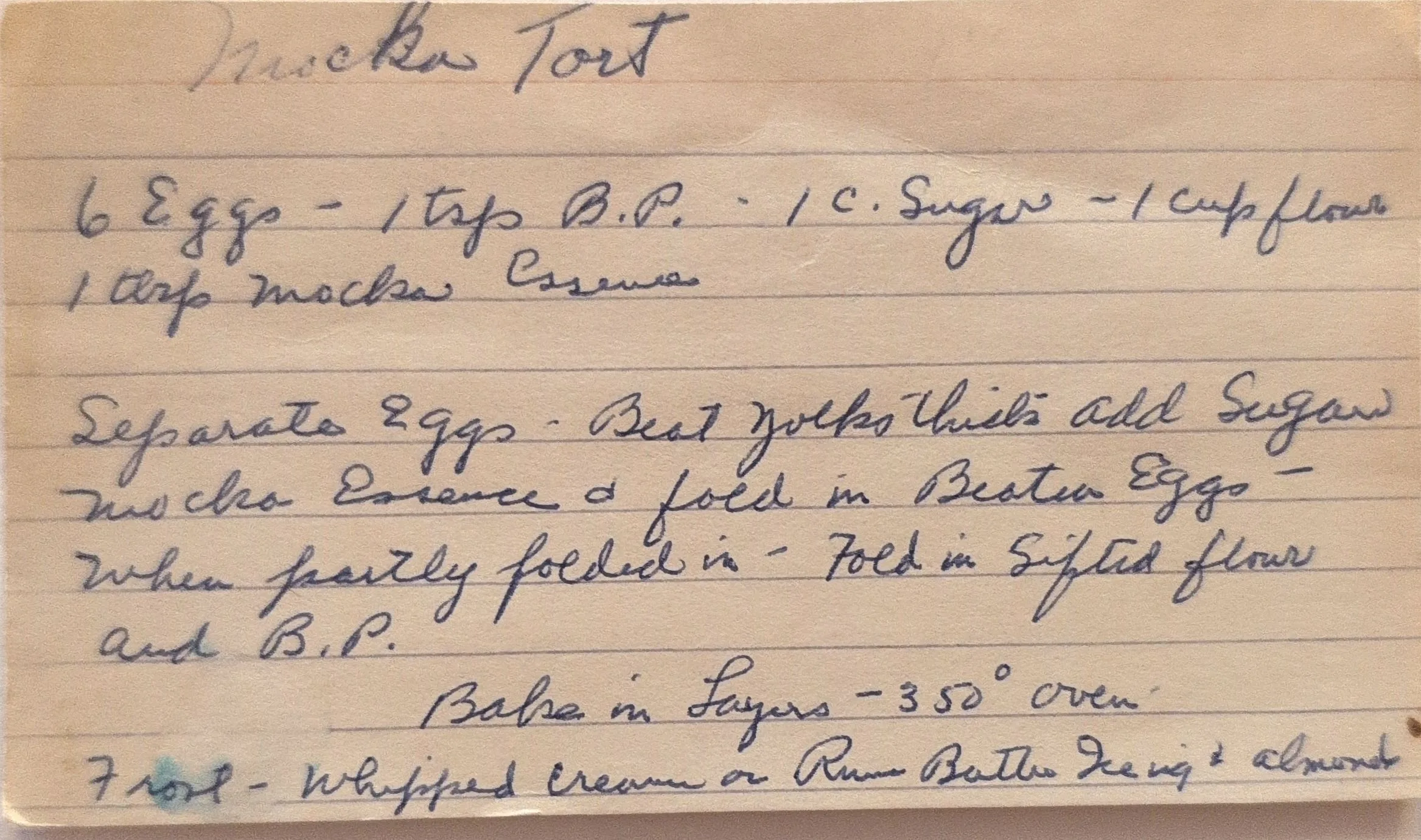 Original Handwritten Card