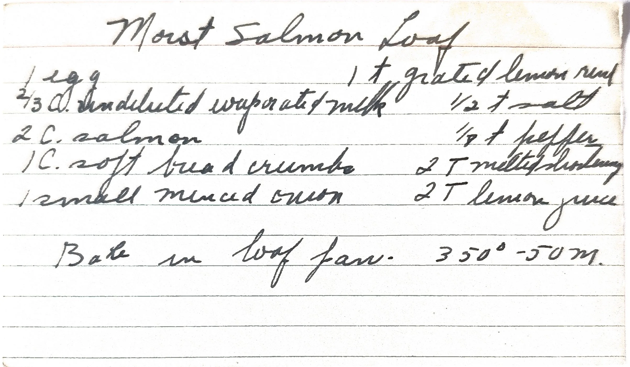 Original Handwritten Card
