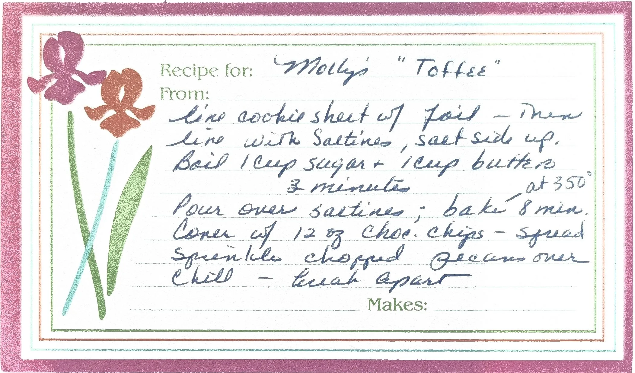 Original Handwritten Card