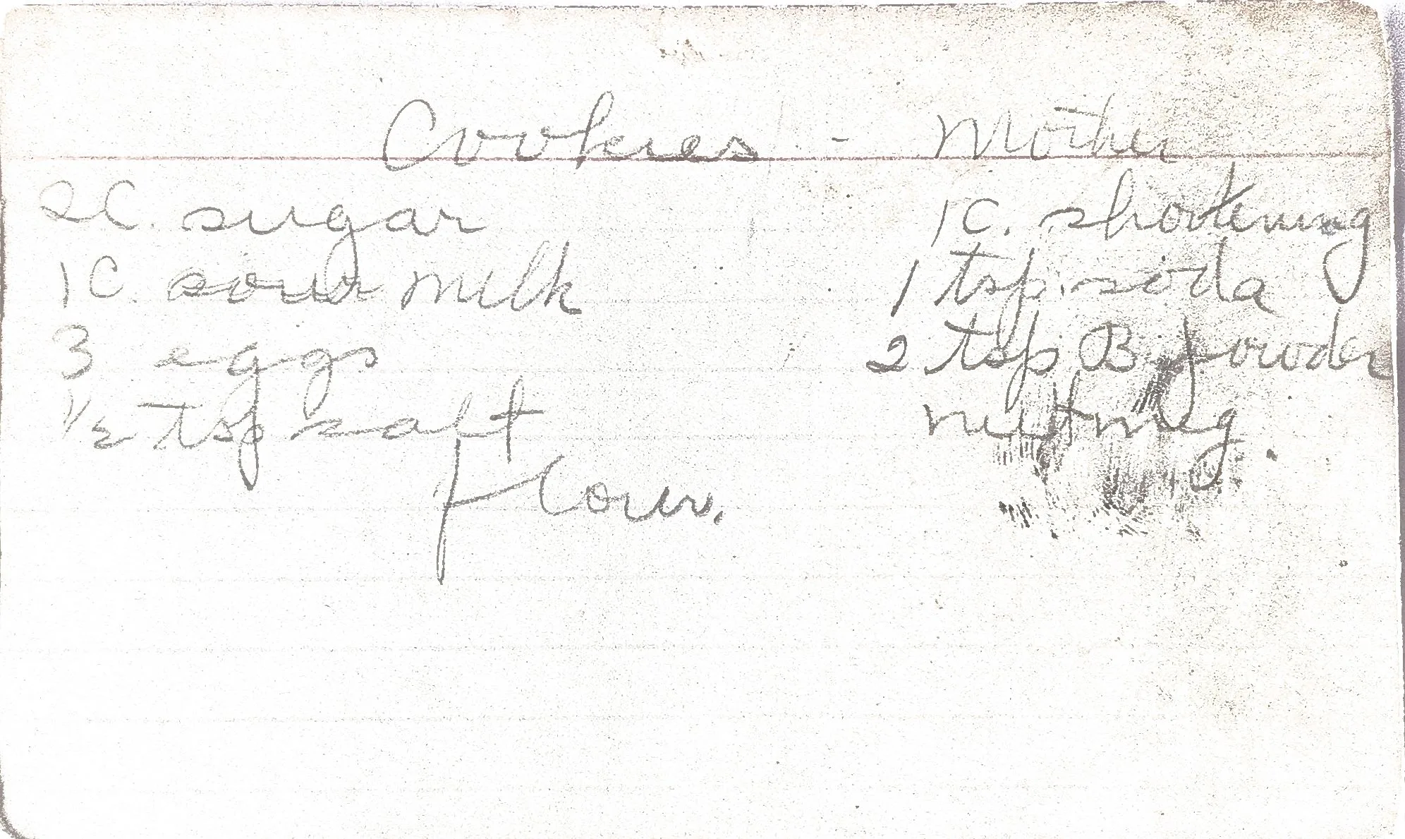 Original Handwritten Card