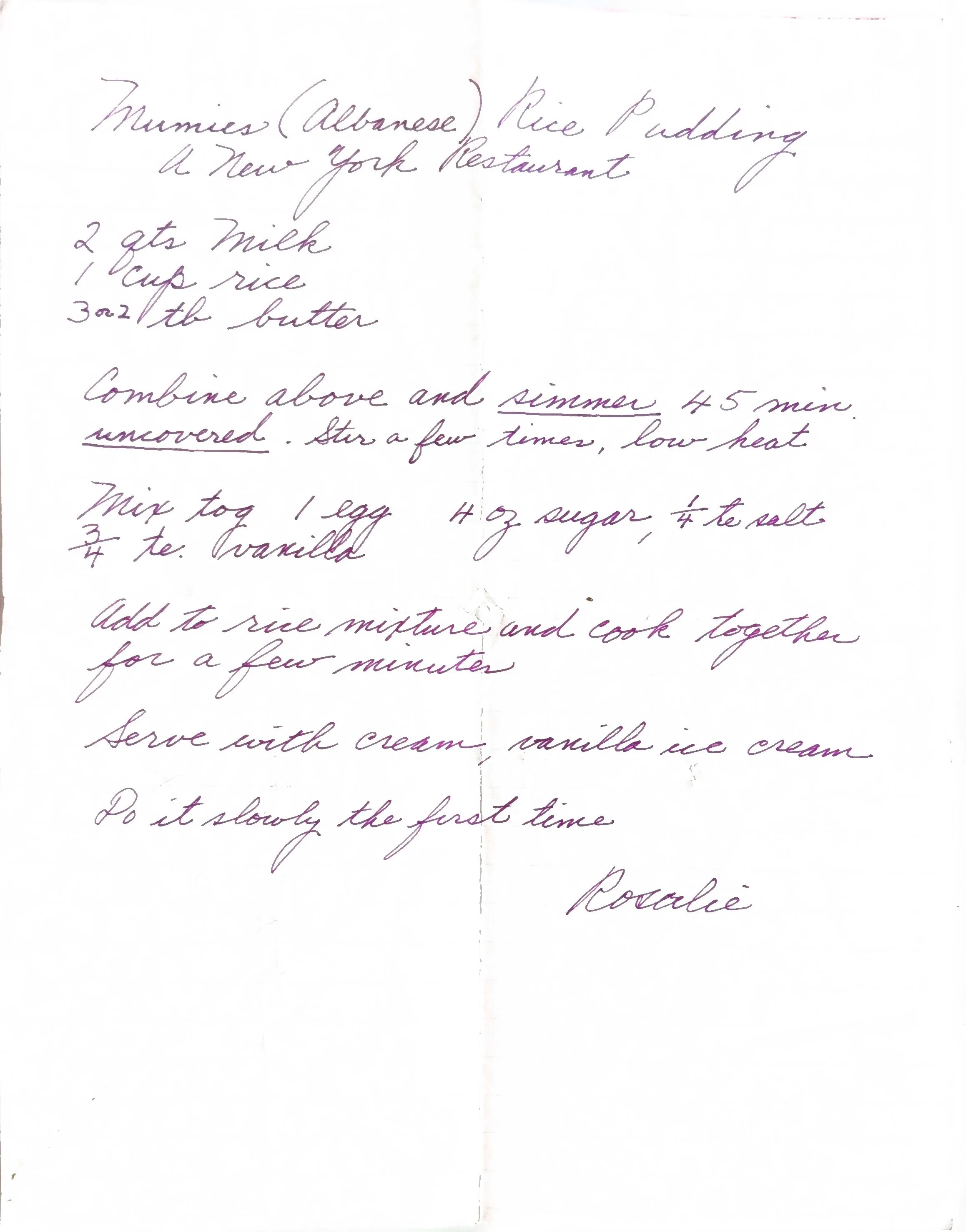 Original Handwritten Card