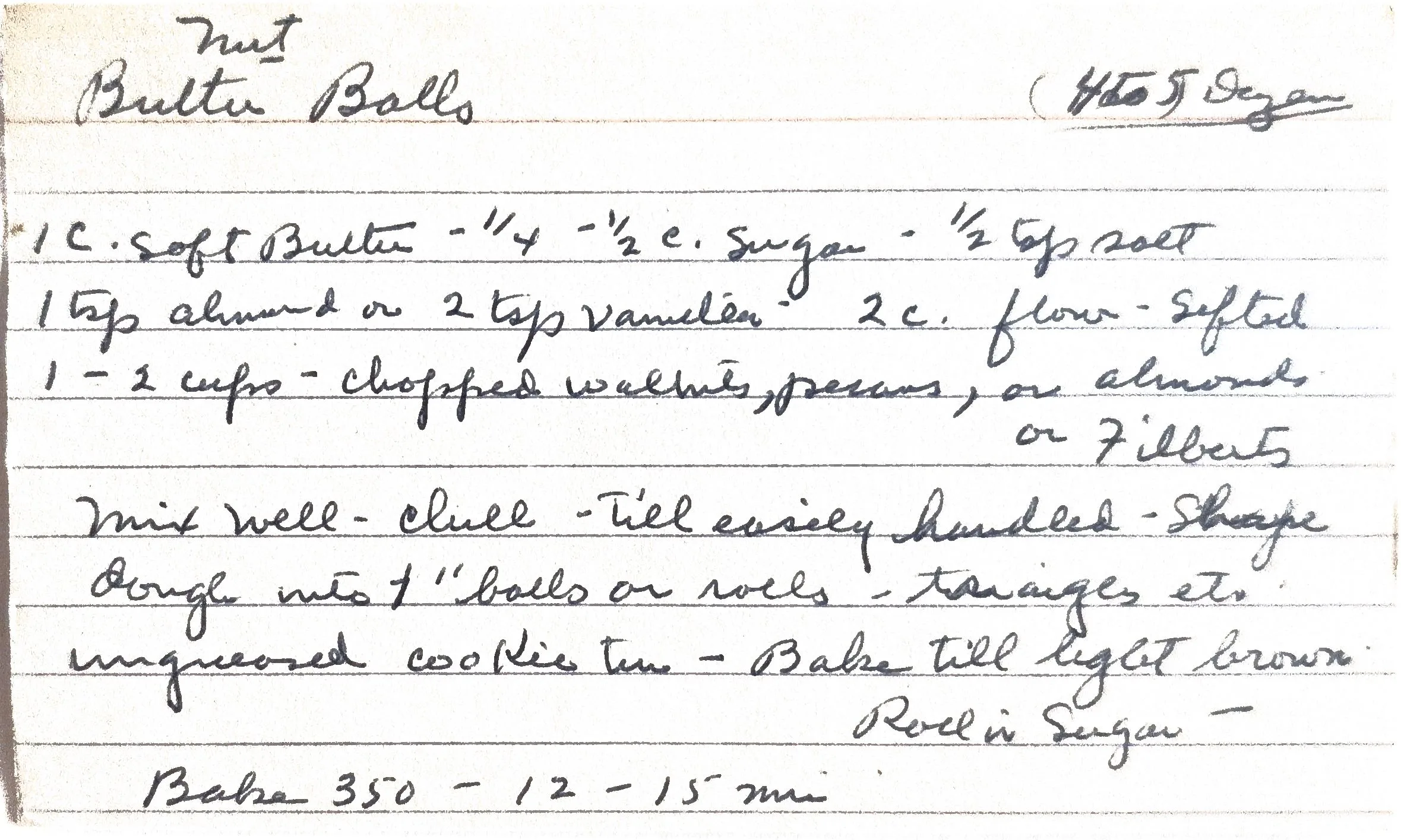 Original Handwritten Card