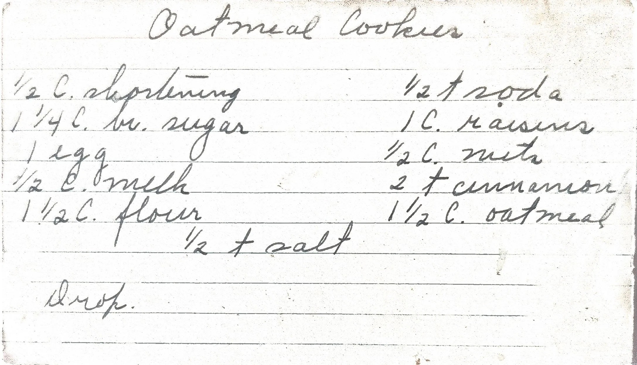 Original Handwritten Card