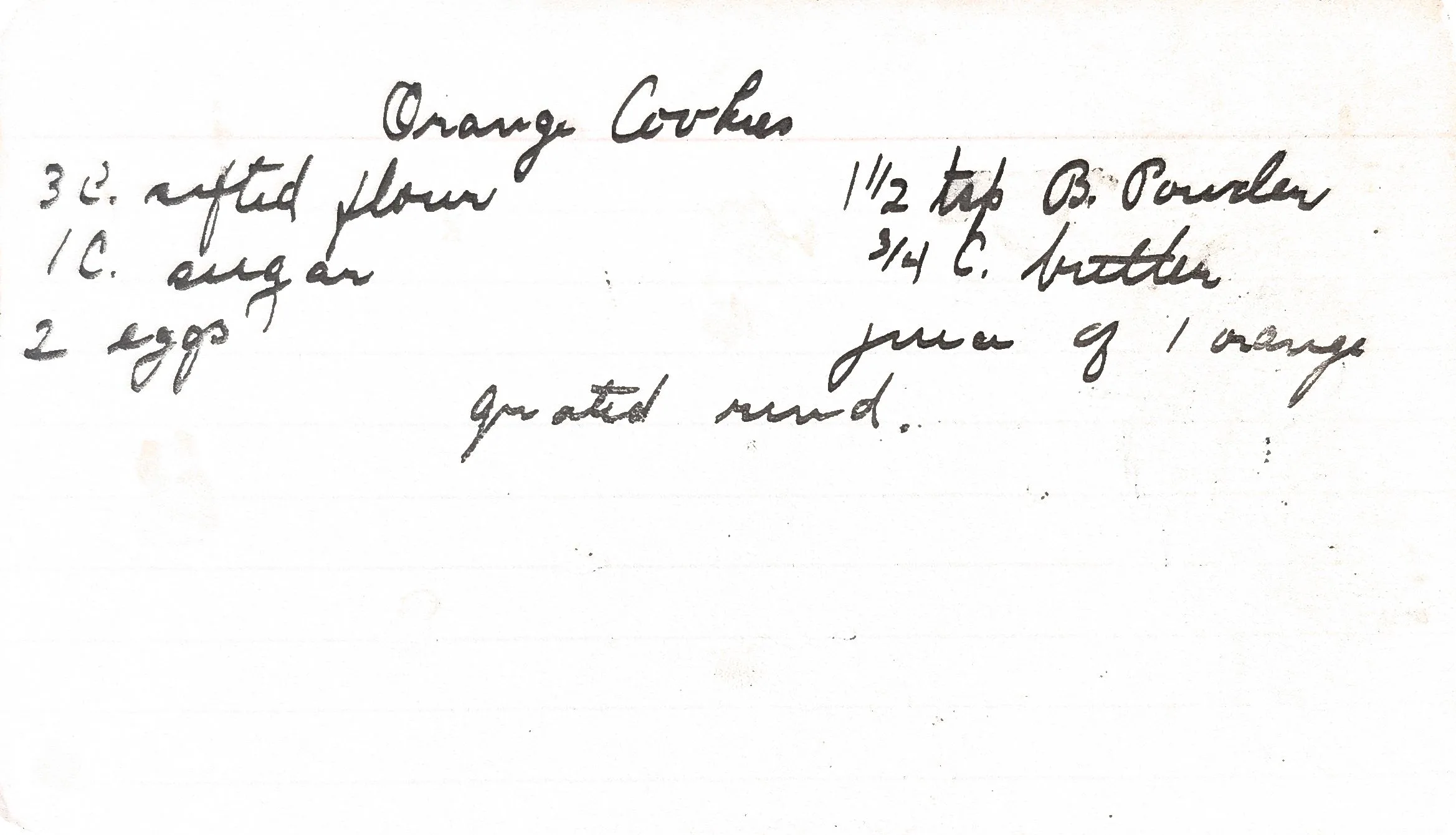 Original Handwritten Card