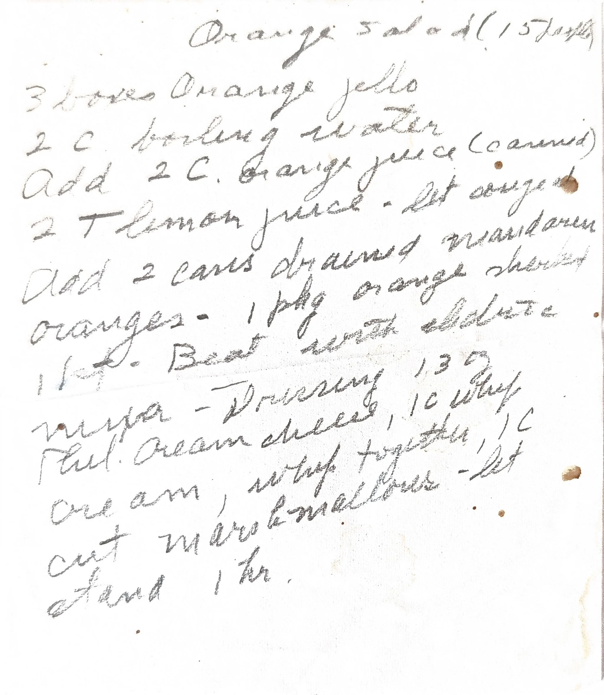 Original Handwritten Card