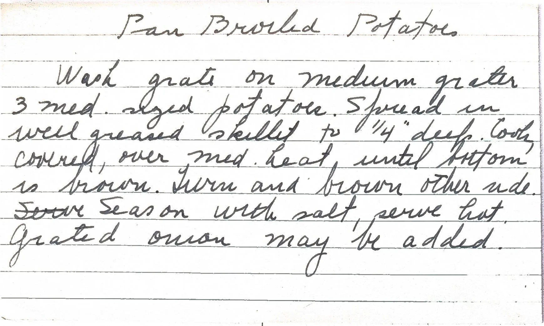 Original Handwritten Card