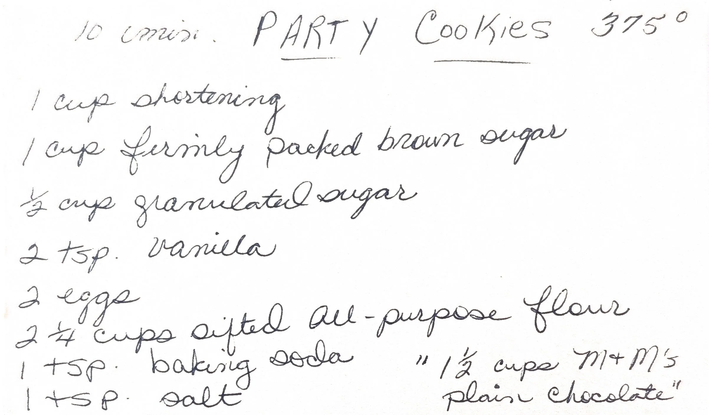 Original Handwritten Card