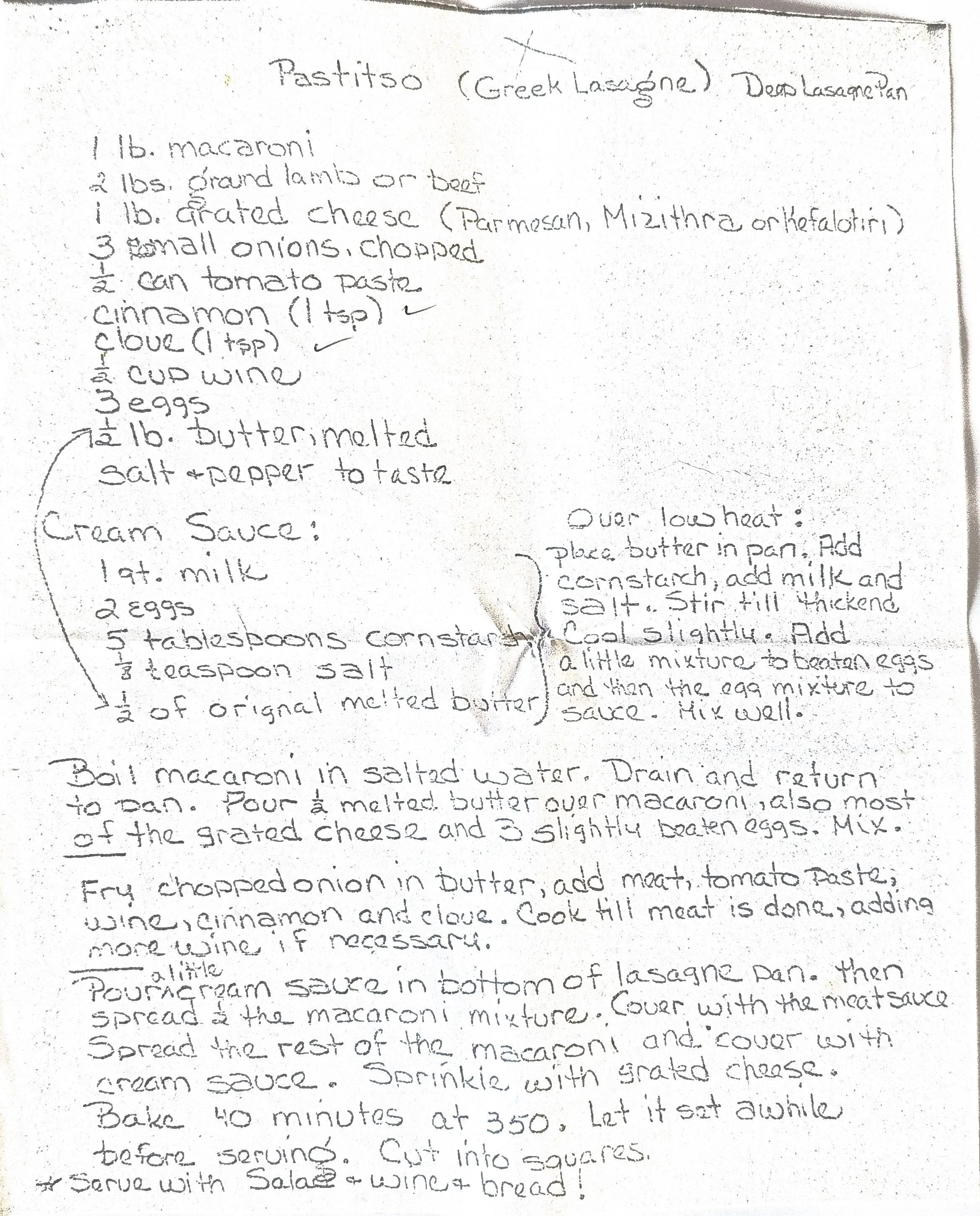 Original Handwritten Card