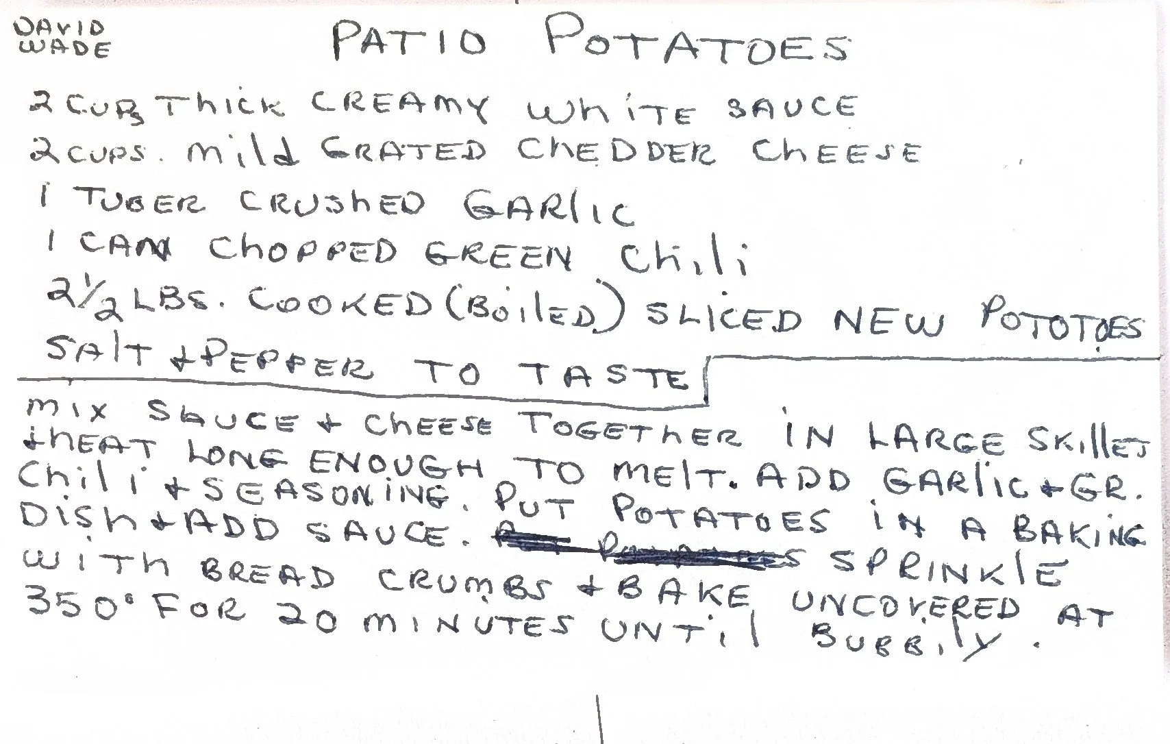 Original Handwritten Card