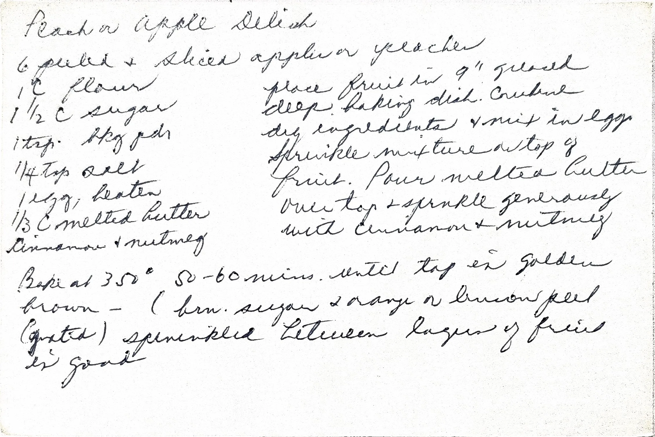 Original Handwritten Card