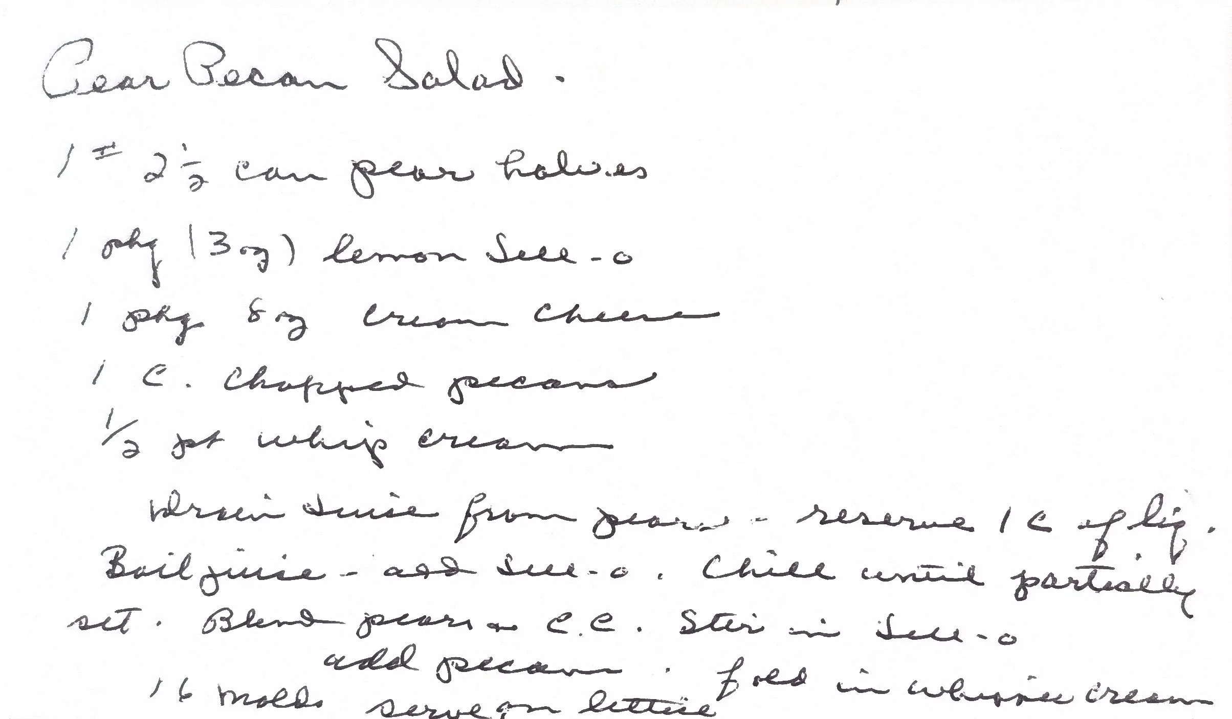 Original Handwritten Card
