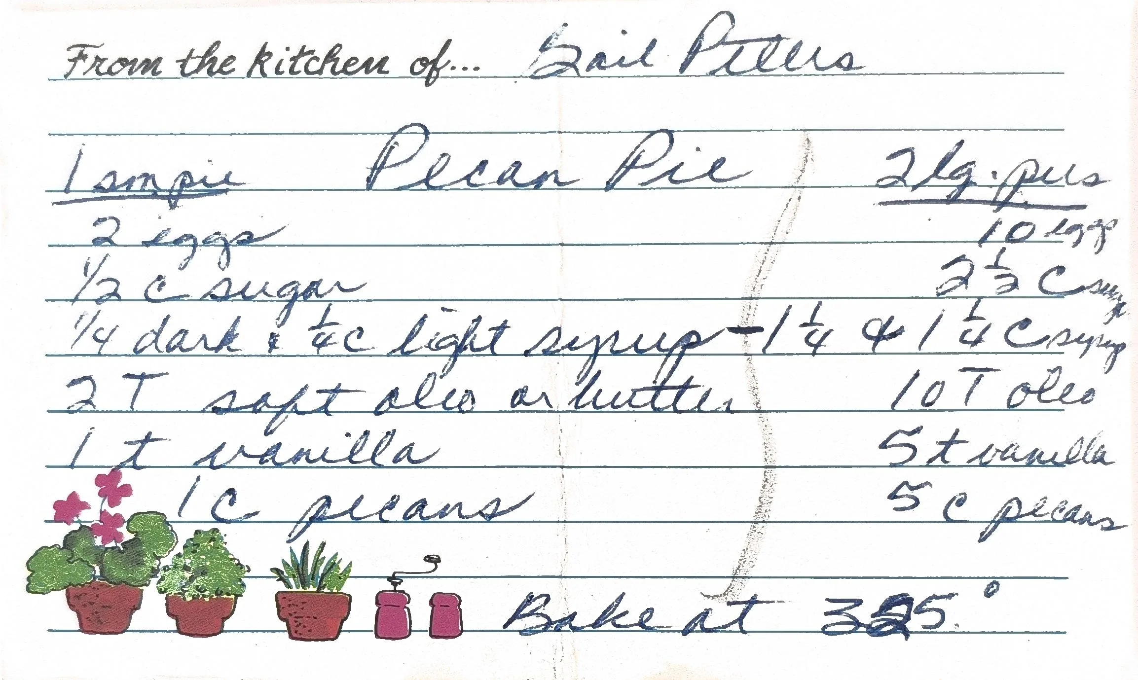 Original Handwritten Card
