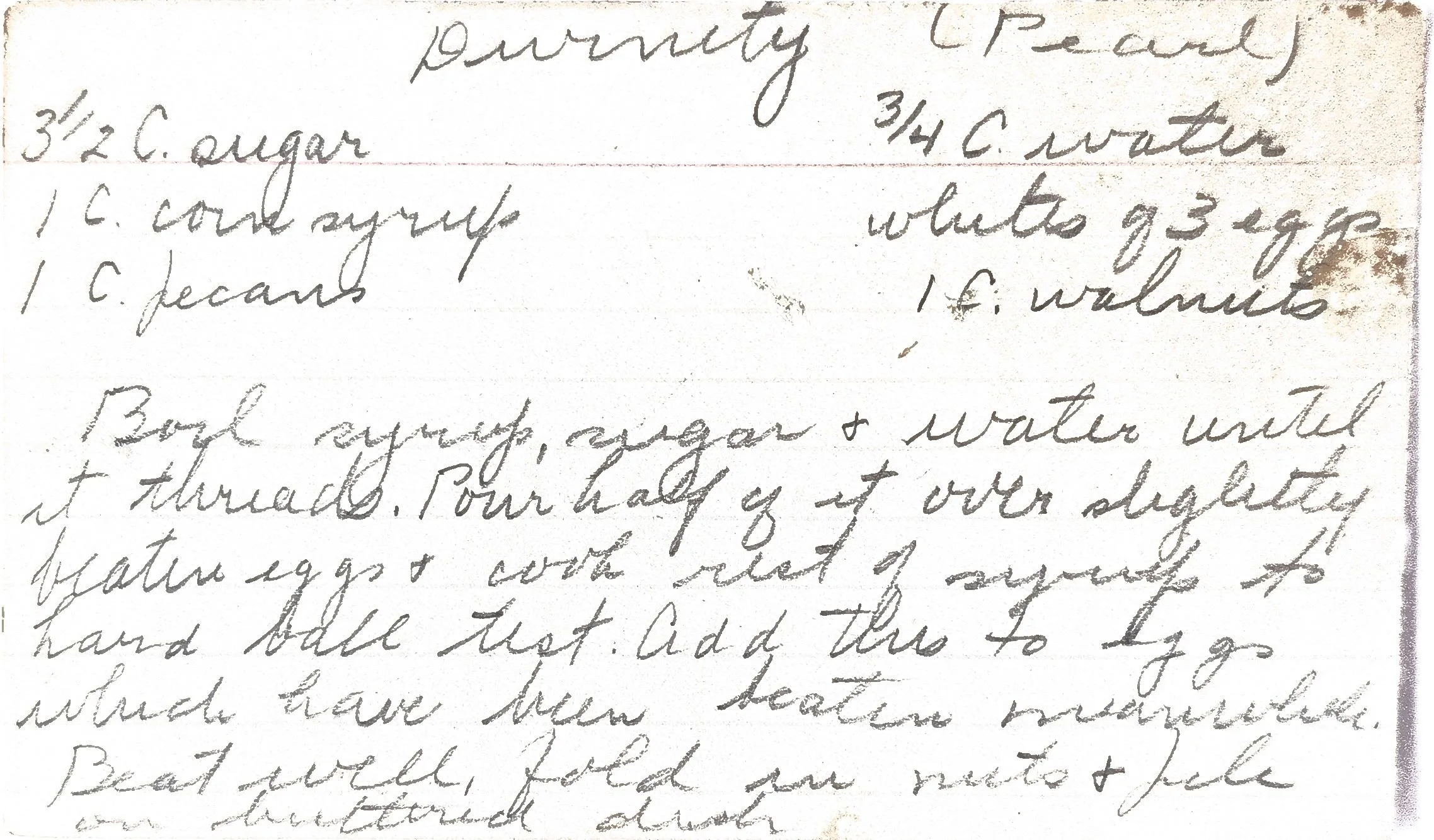 Original Handwritten Card