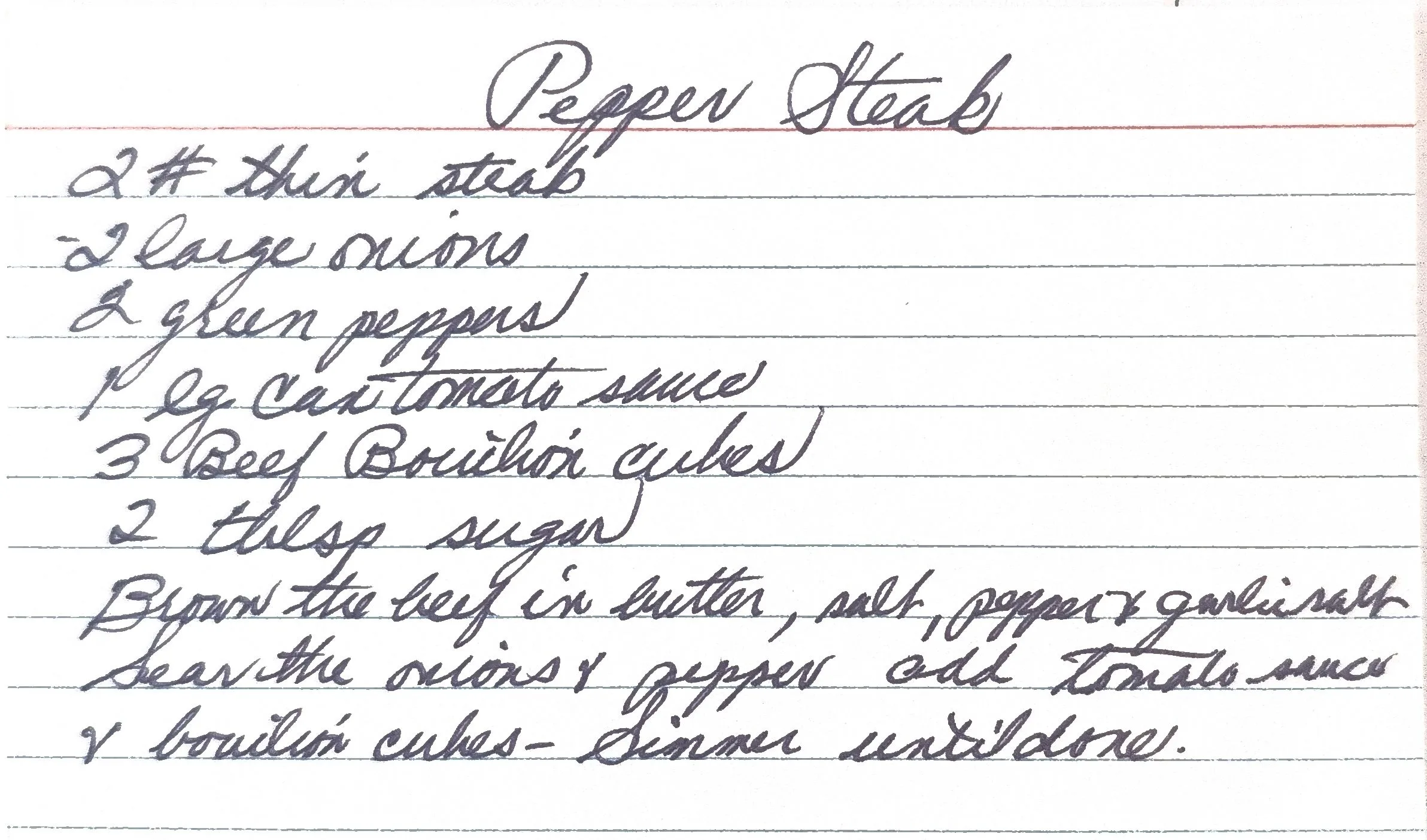 Original Handwritten Card