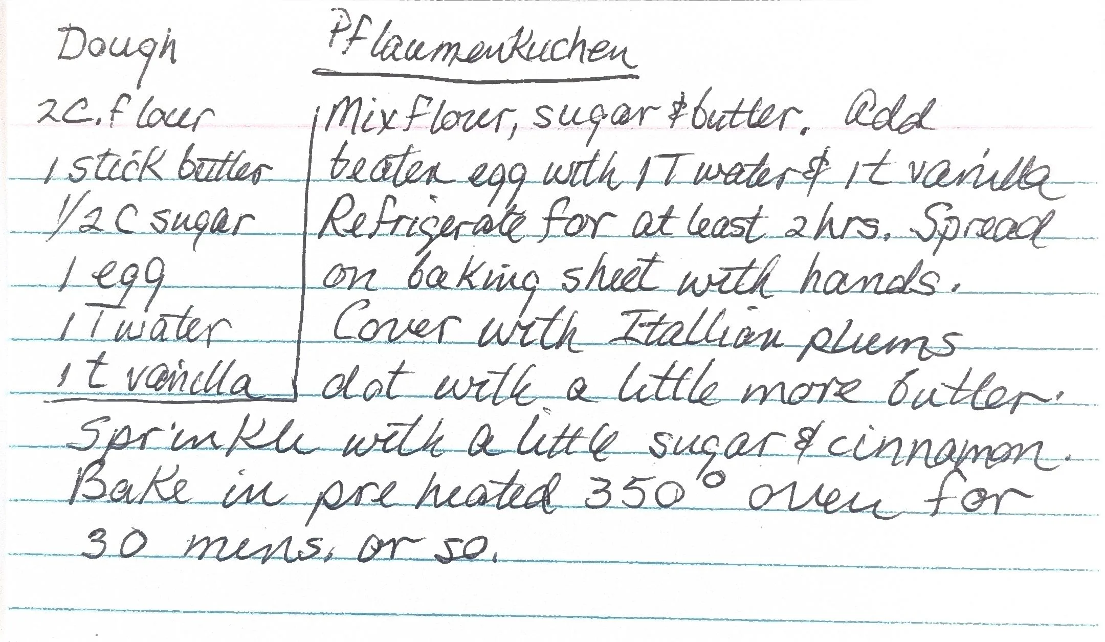 Original Handwritten Card