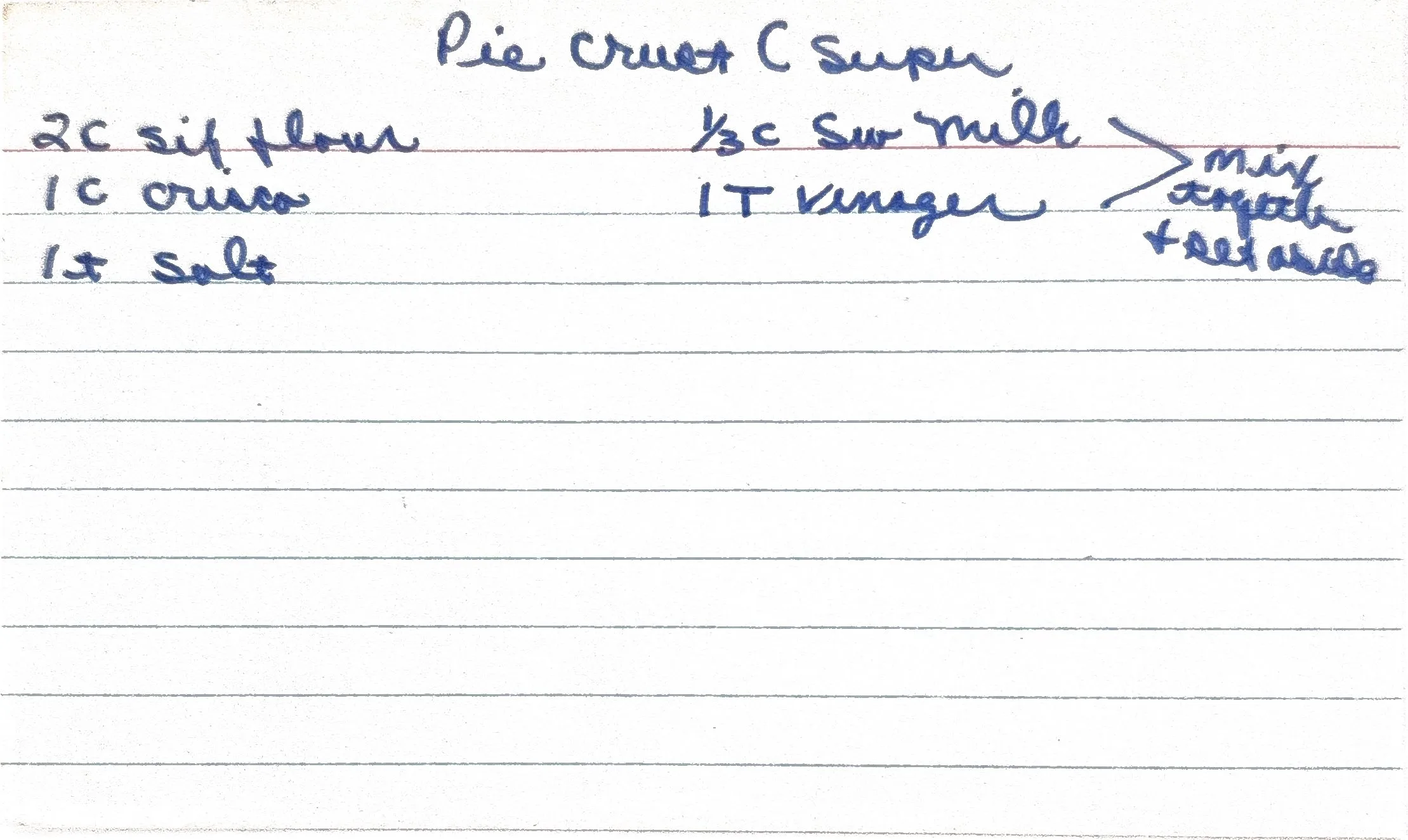 Original Handwritten Card