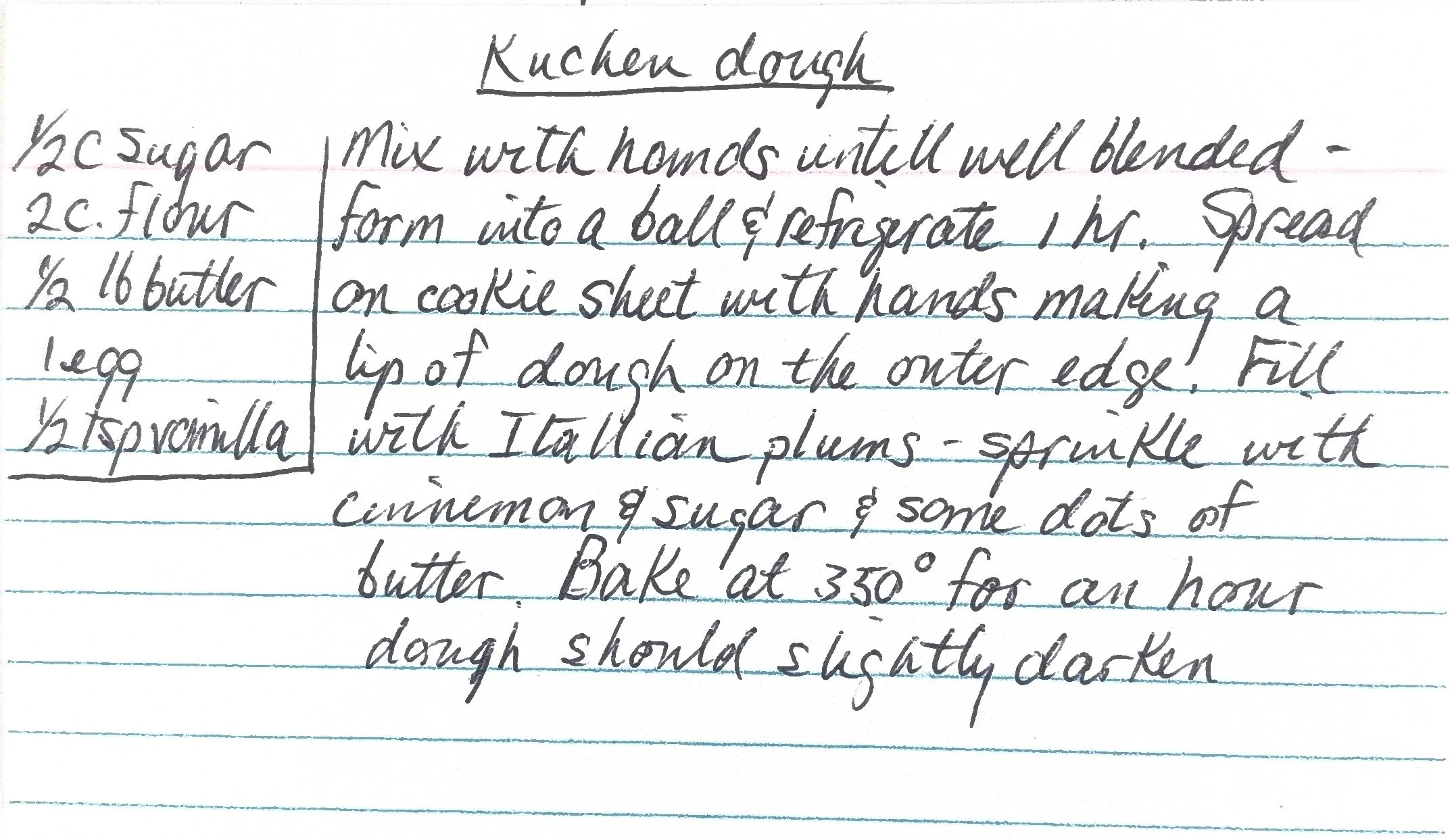 Original Handwritten Card