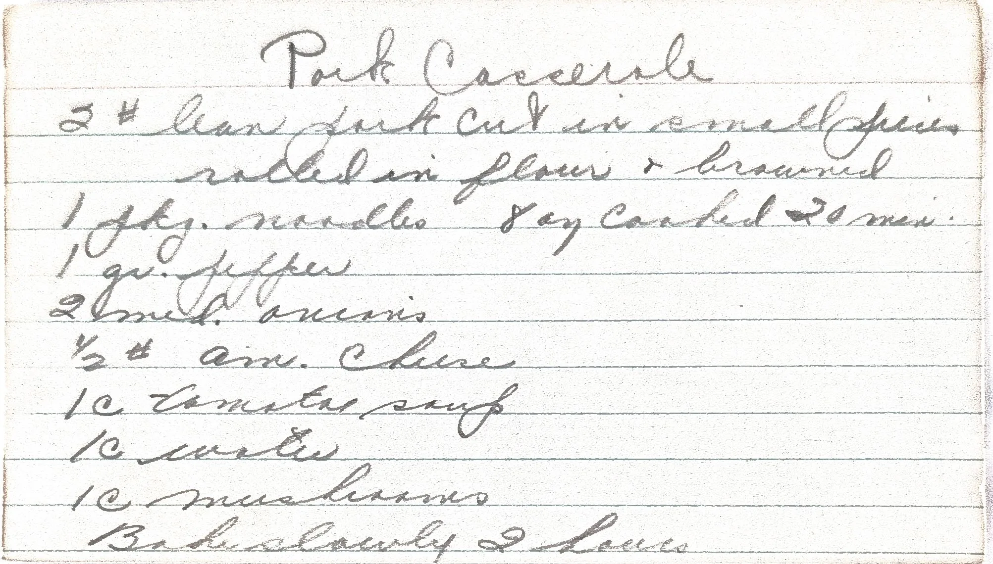 Original Handwritten Card