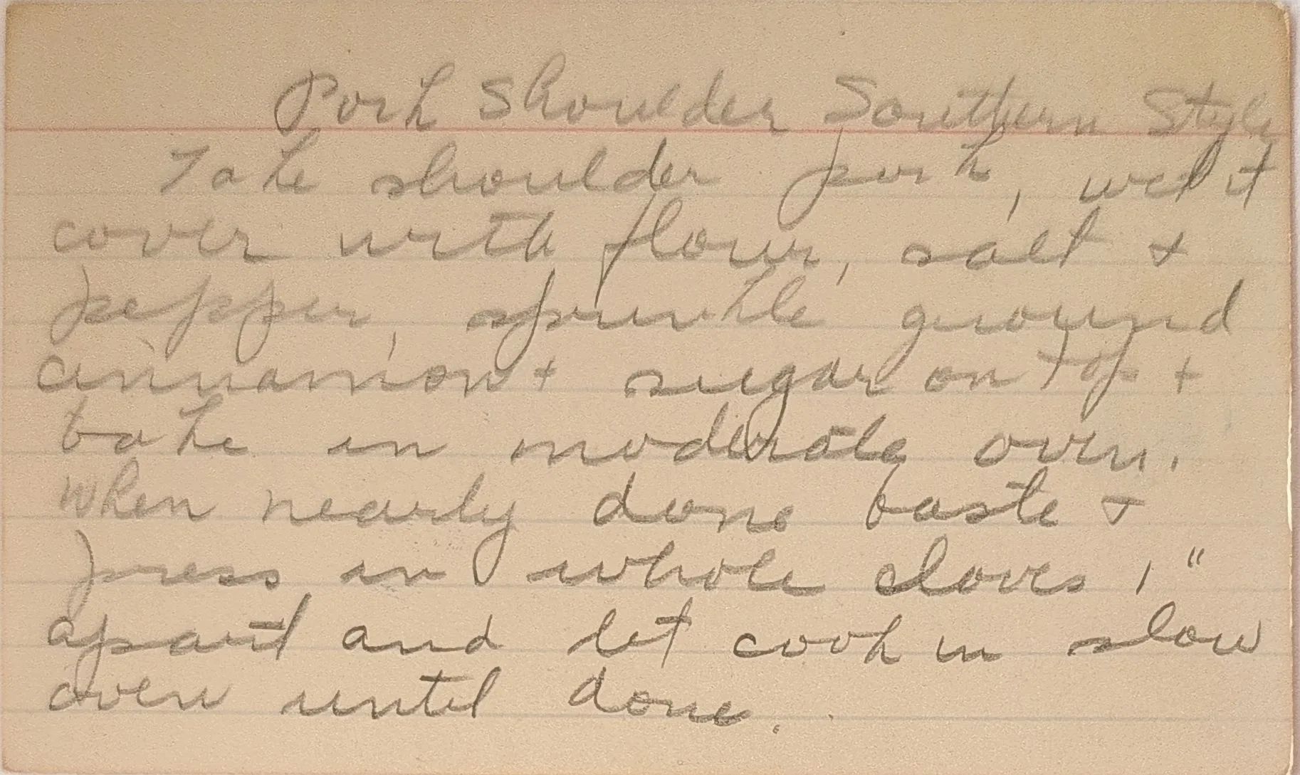 Original Handwritten Card