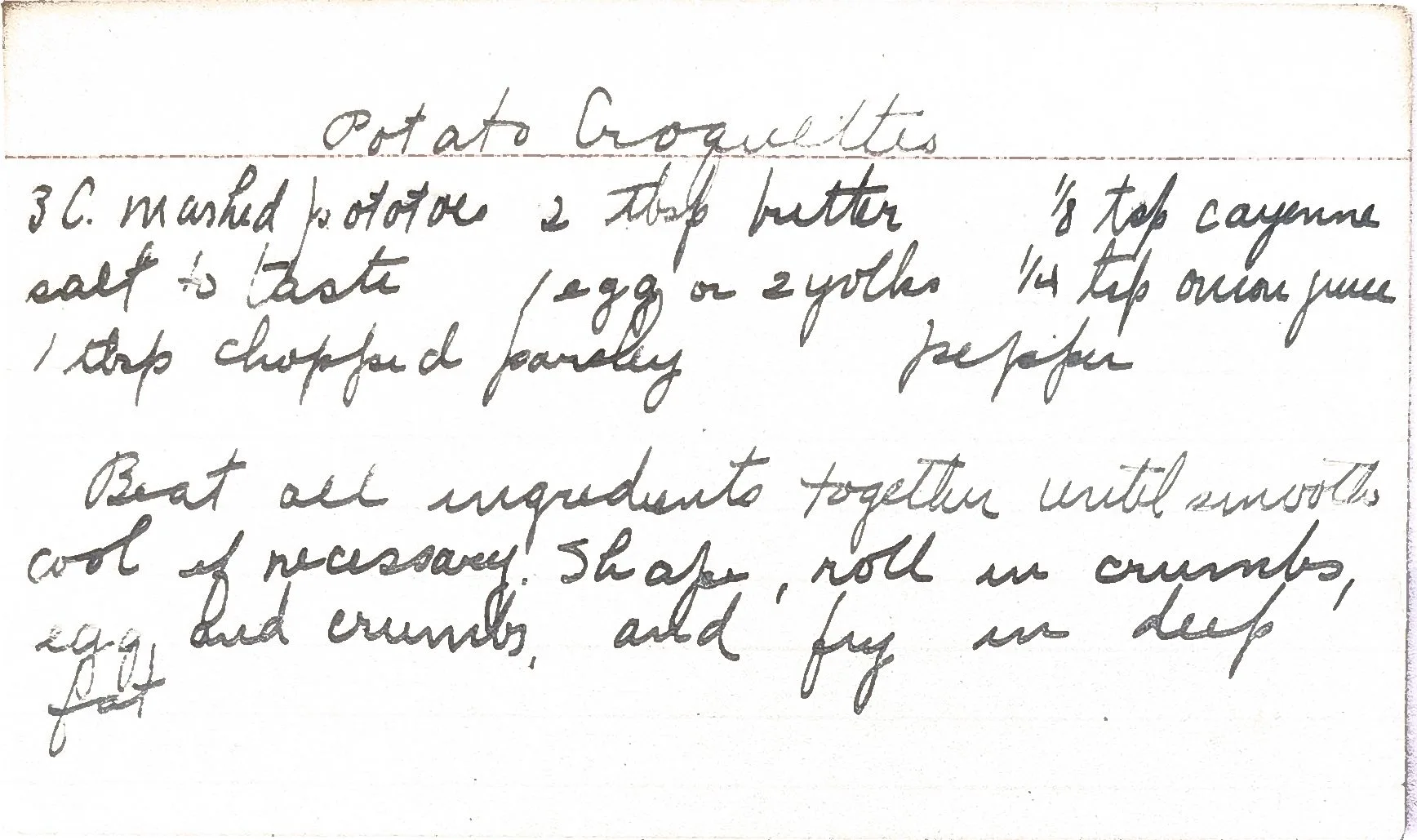 Original Handwritten Card