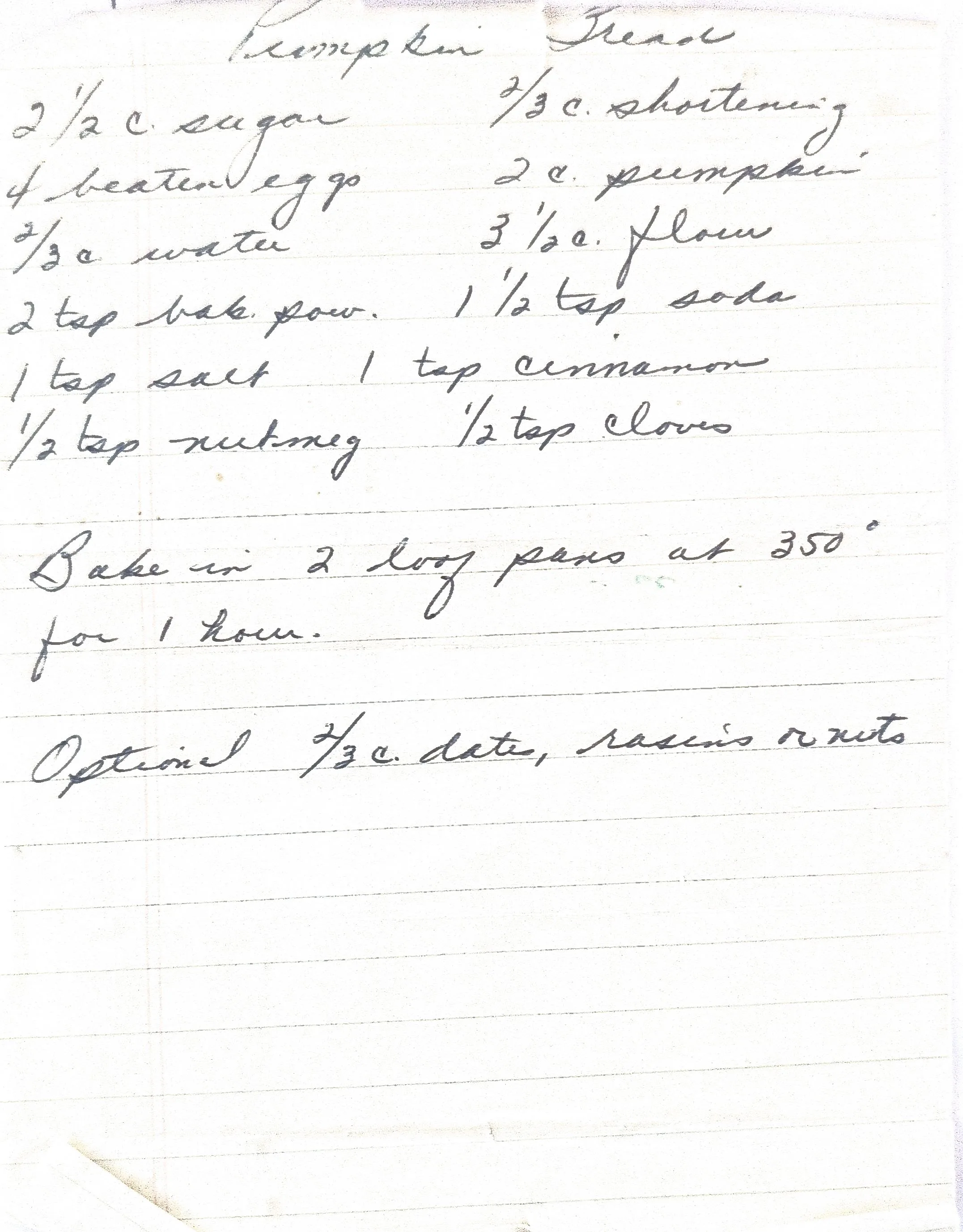Original Handwritten Card