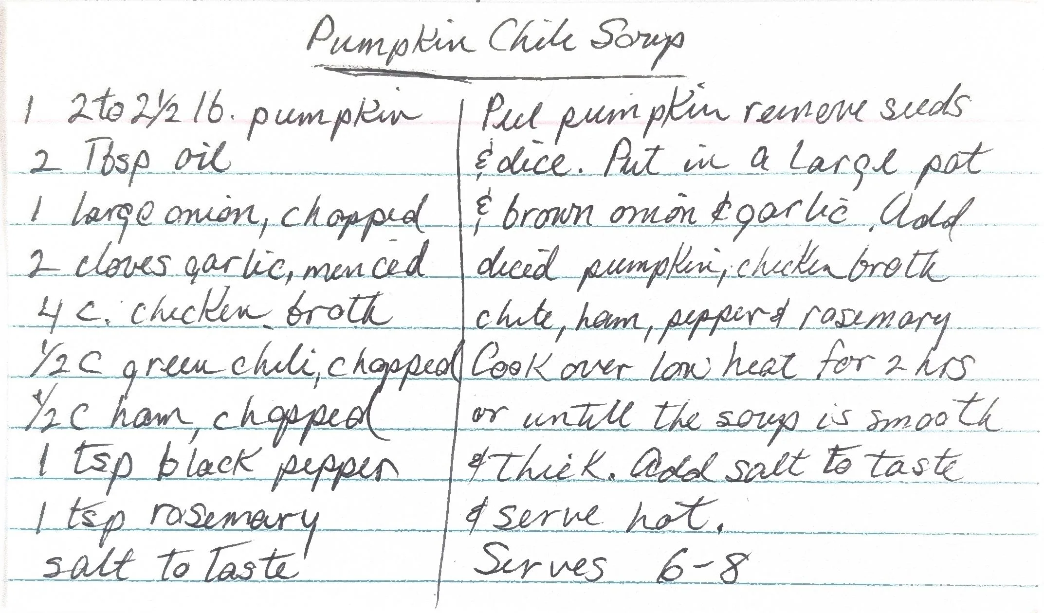 Original Handwritten Card