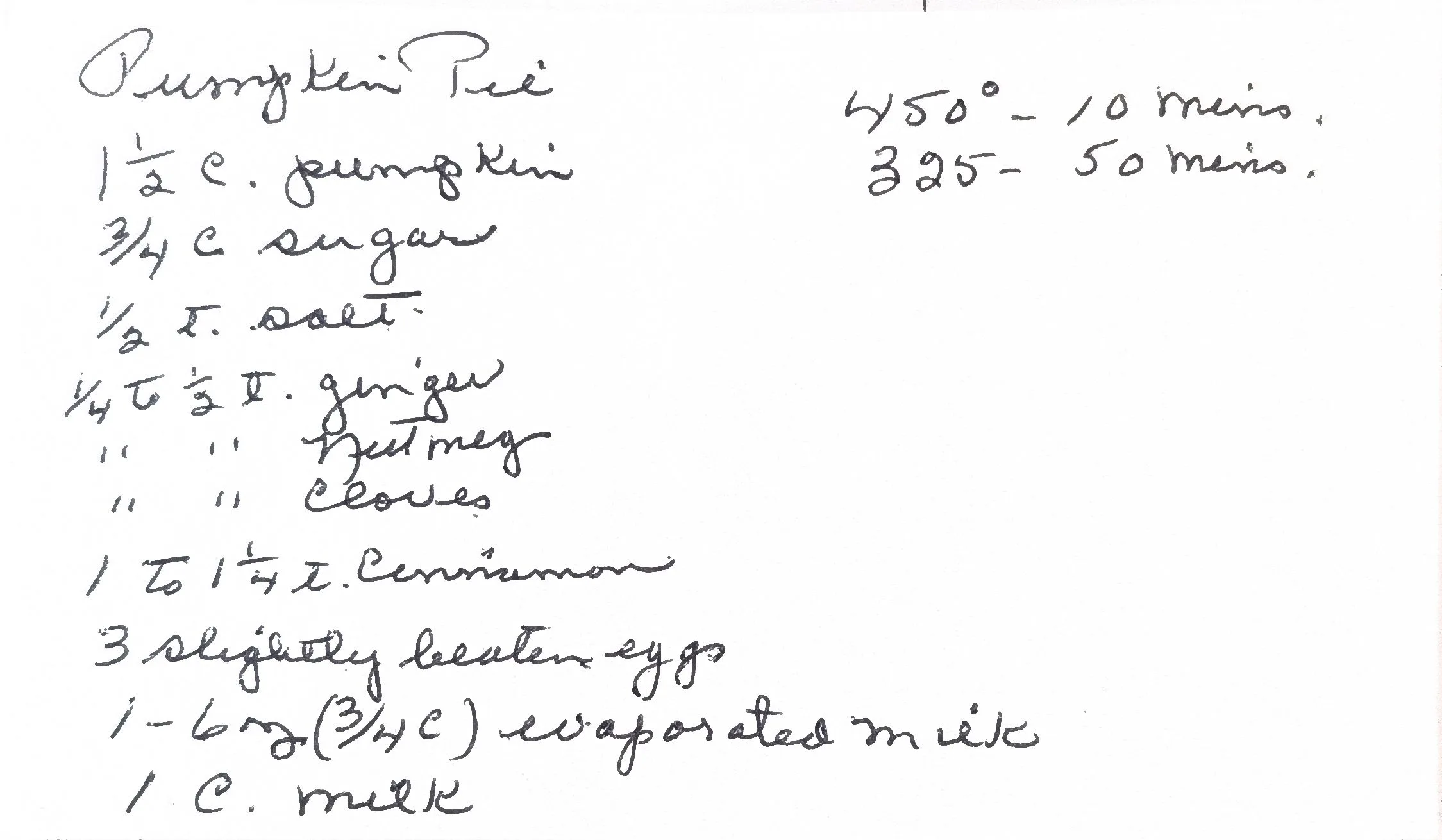 Original Handwritten Card