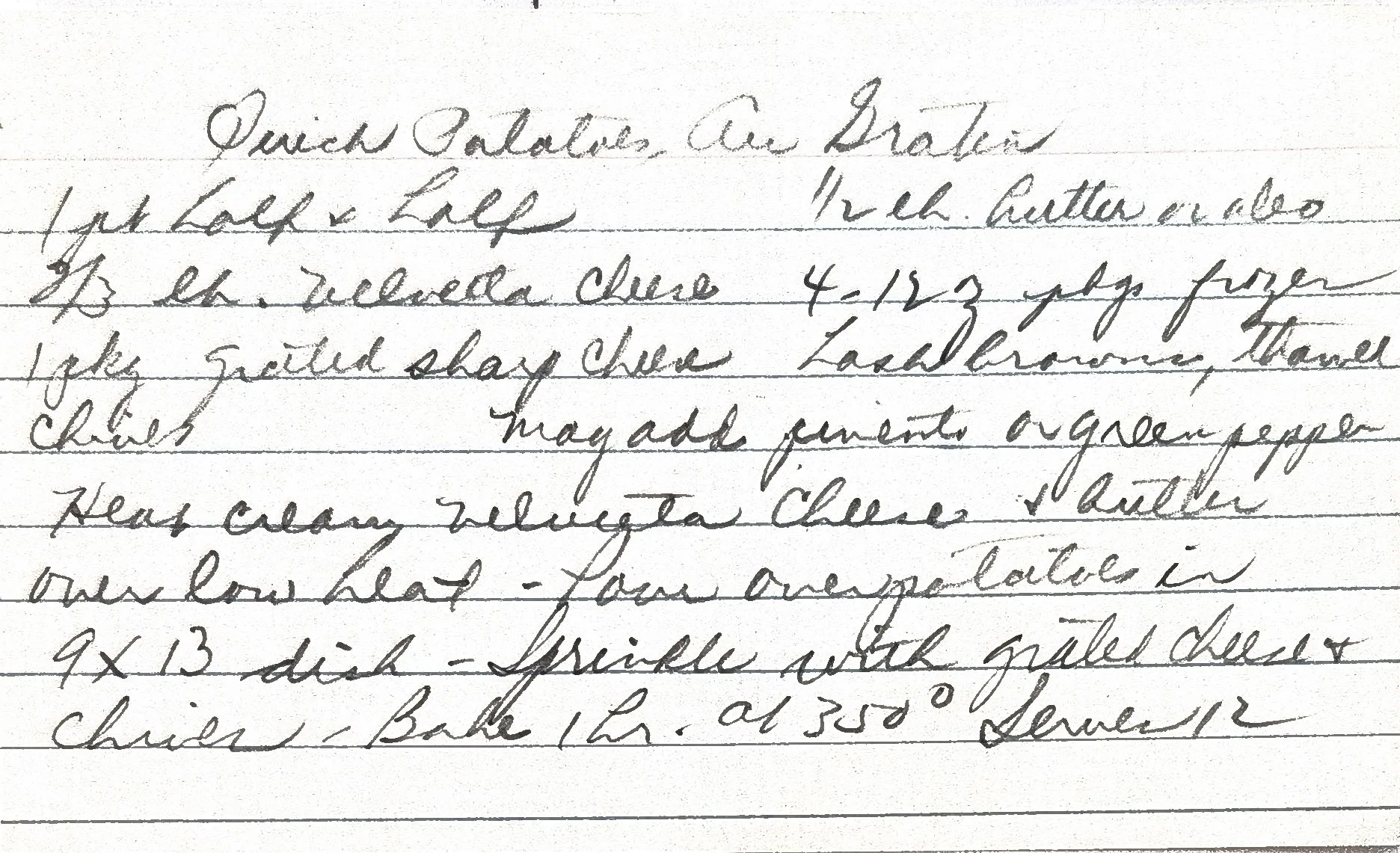 Original Handwritten Card