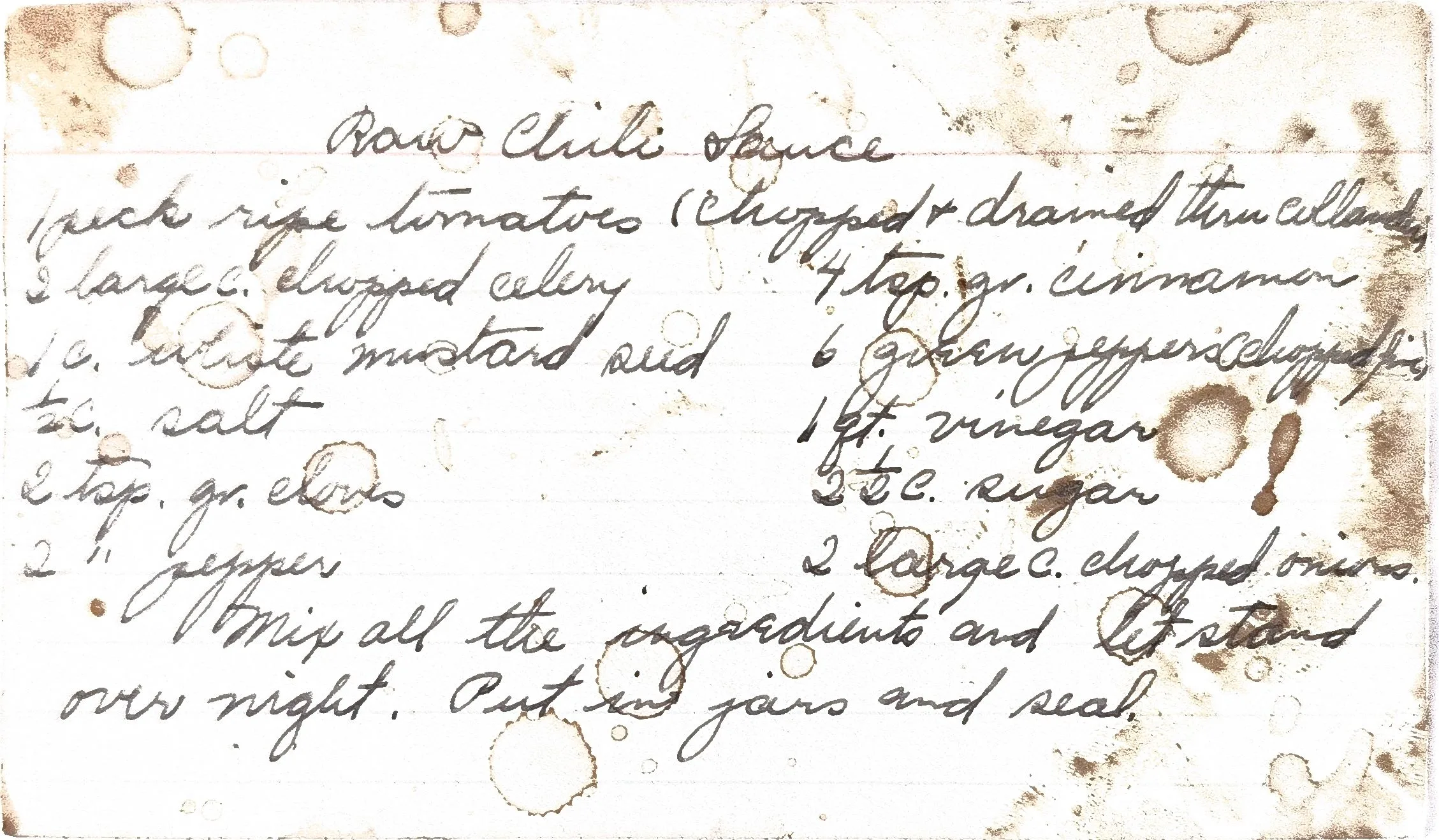 Original Handwritten Card