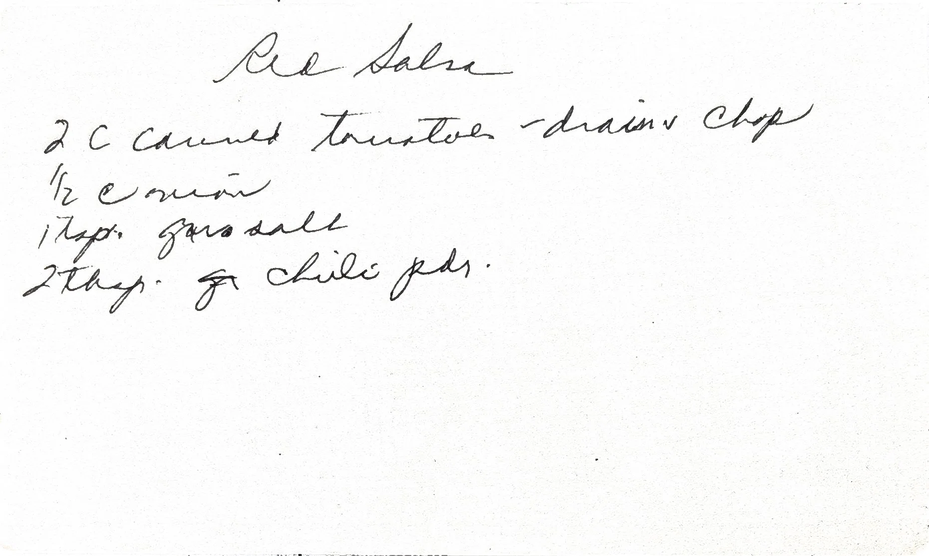 Original Handwritten Card