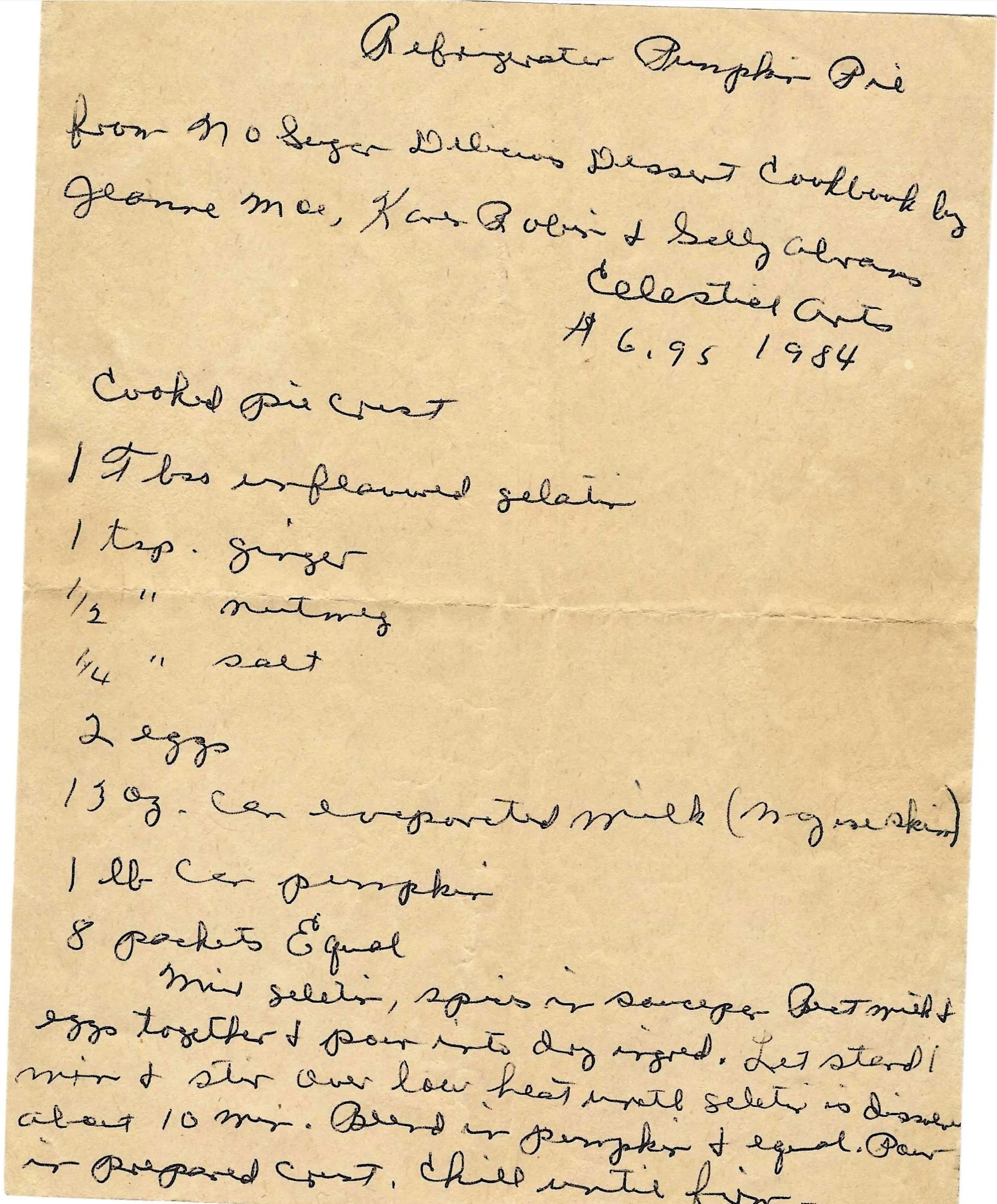 Original Handwritten Card