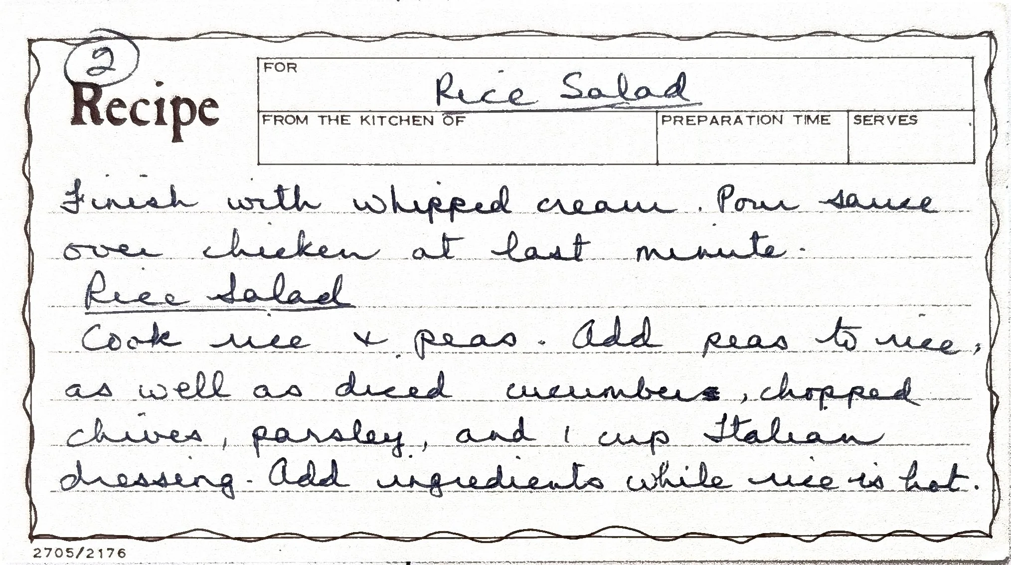 Original Handwritten Card