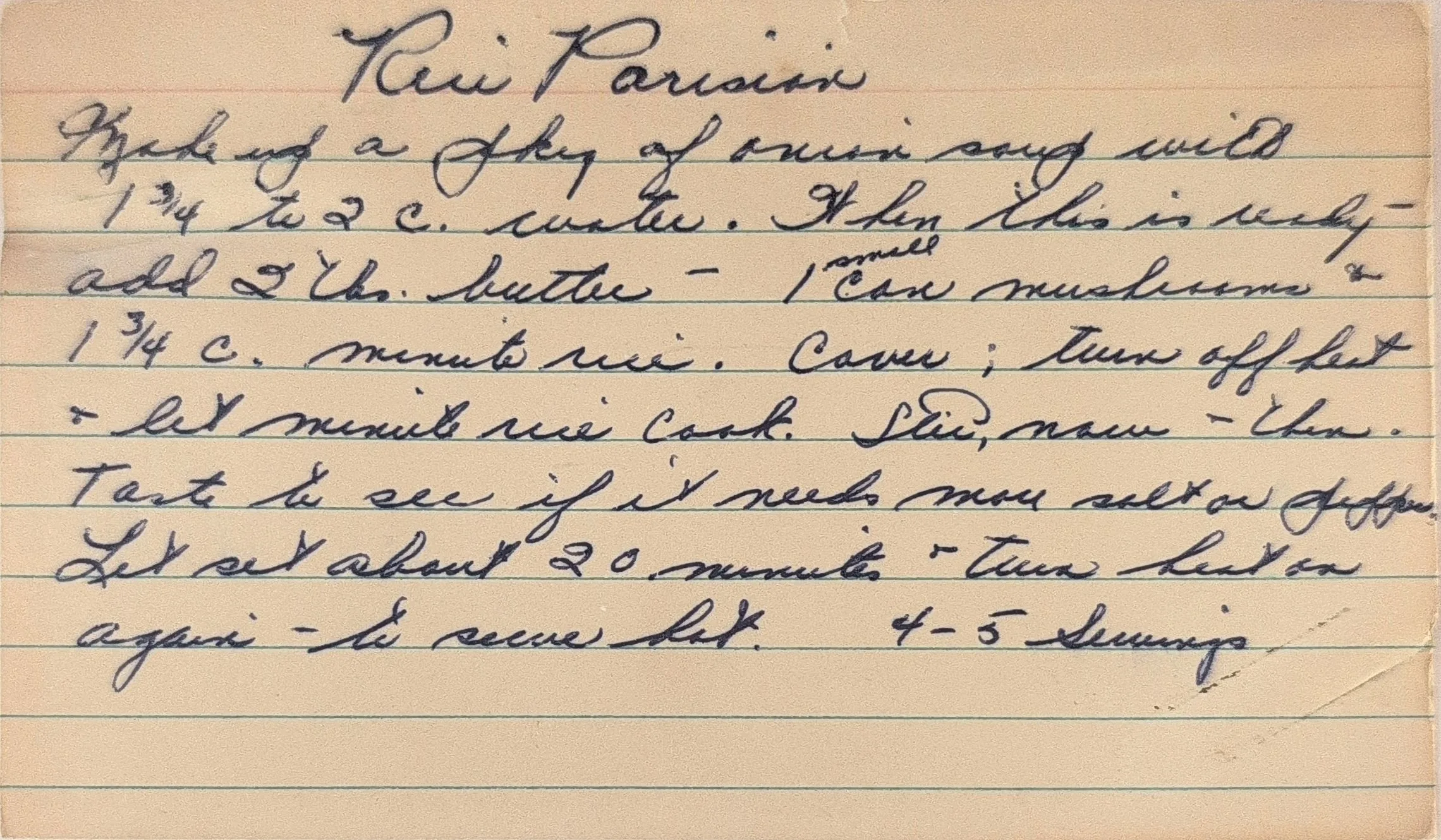 Original Handwritten Card