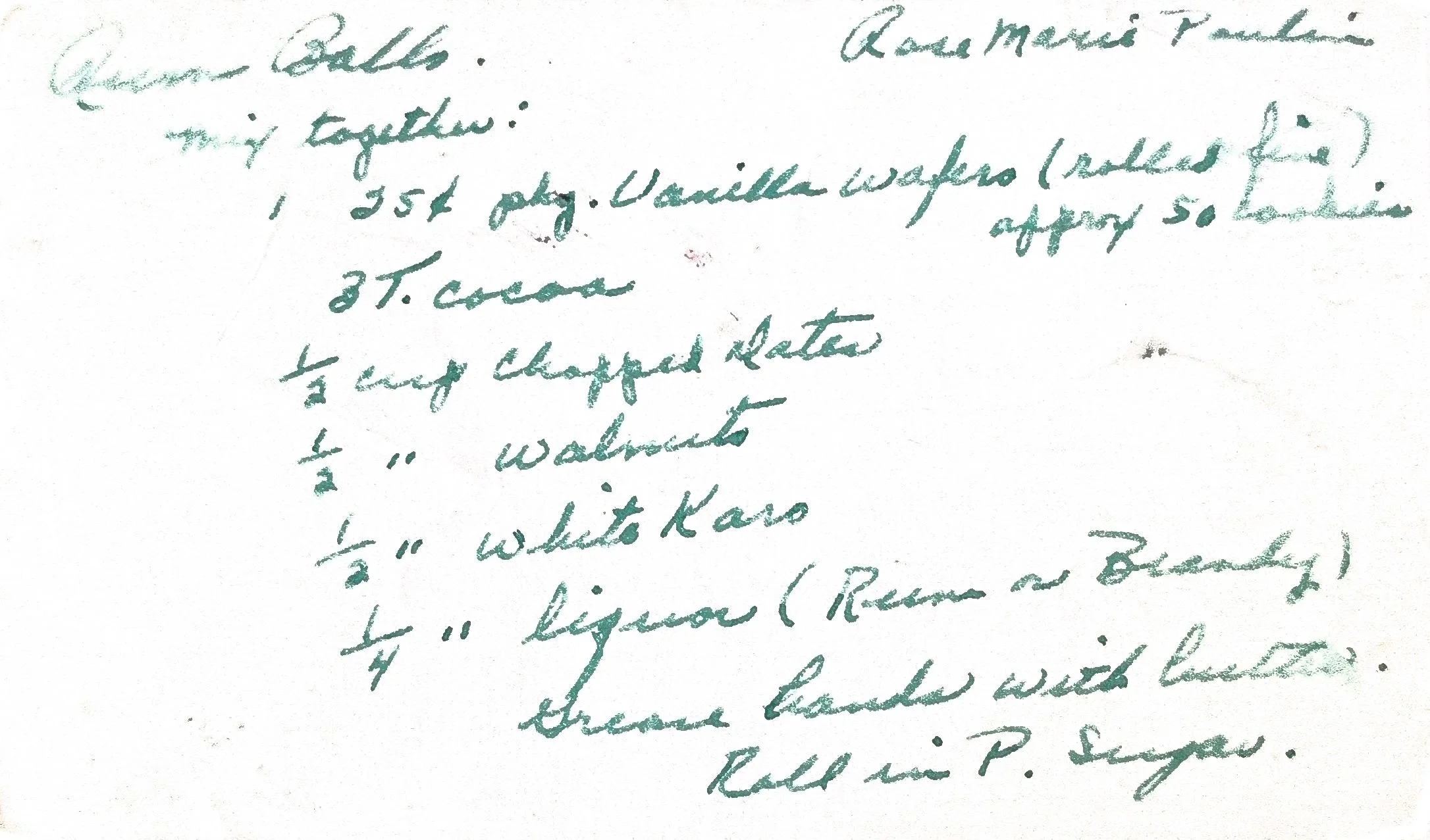 Original Handwritten Card
