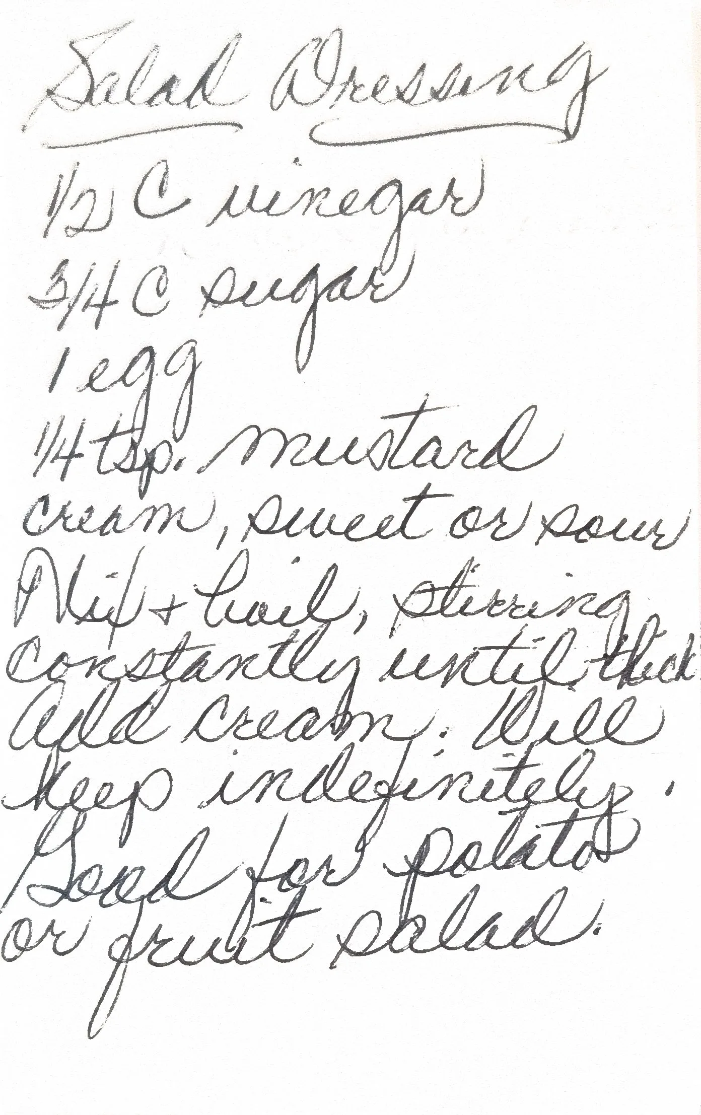 Original Handwritten Card