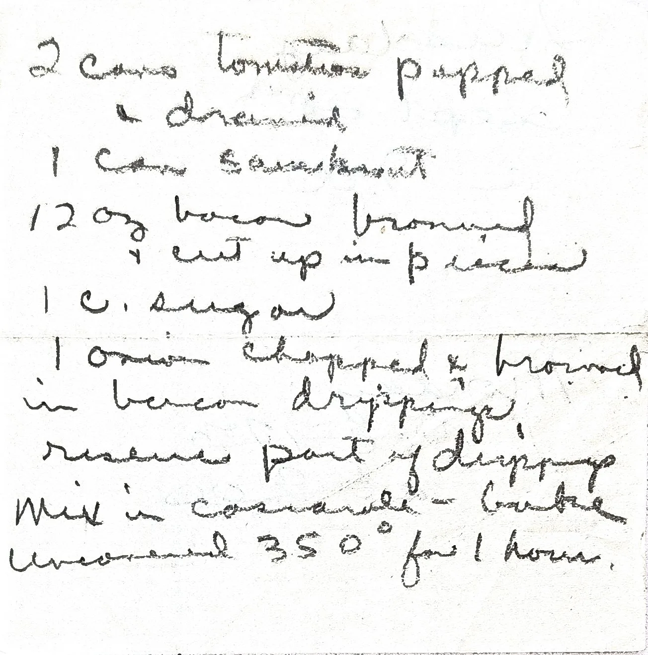 Original Handwritten Card