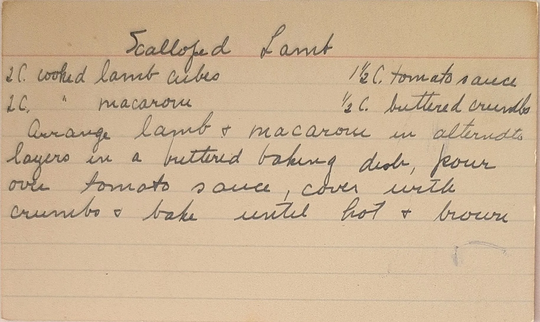 Original Handwritten Card