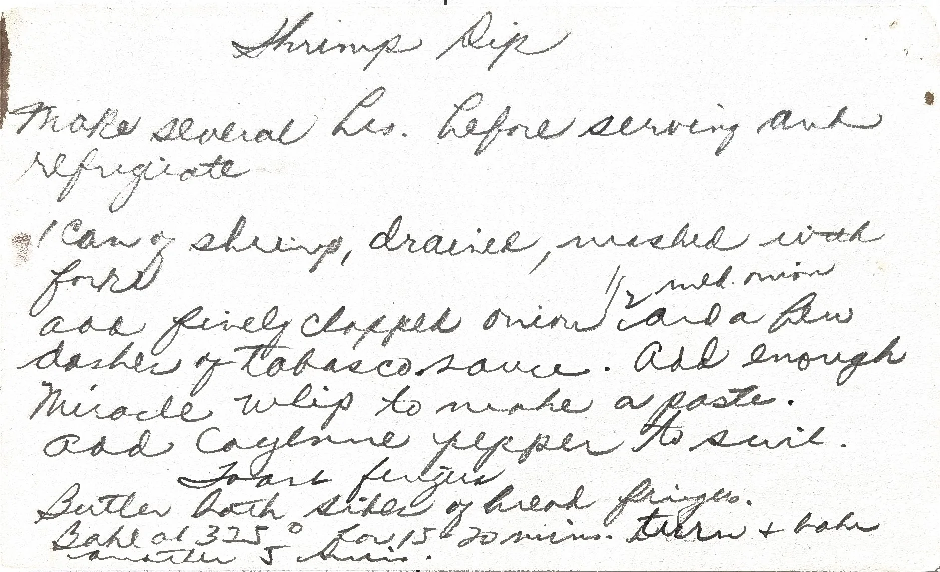 Original Handwritten Card