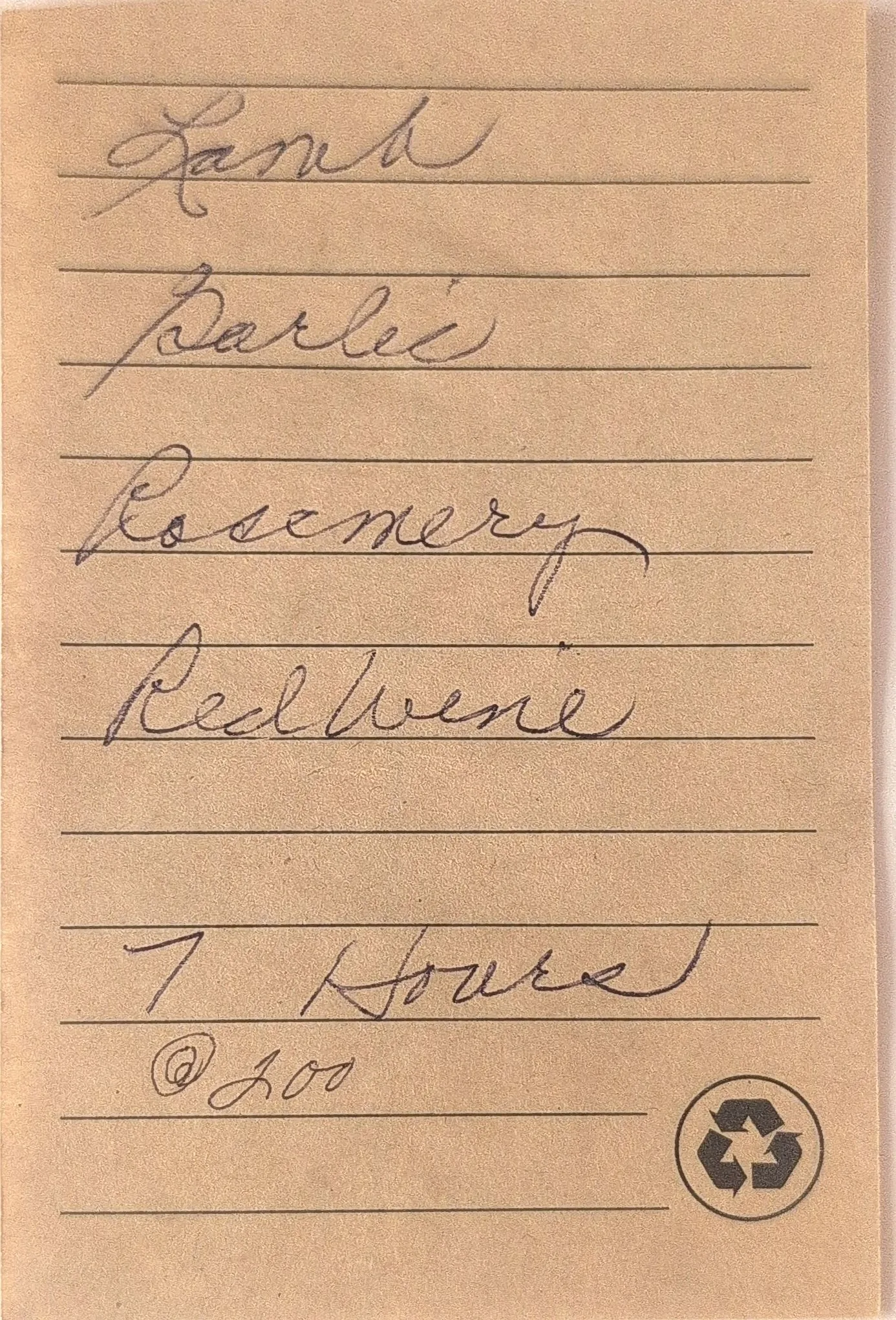 Original Handwritten Card