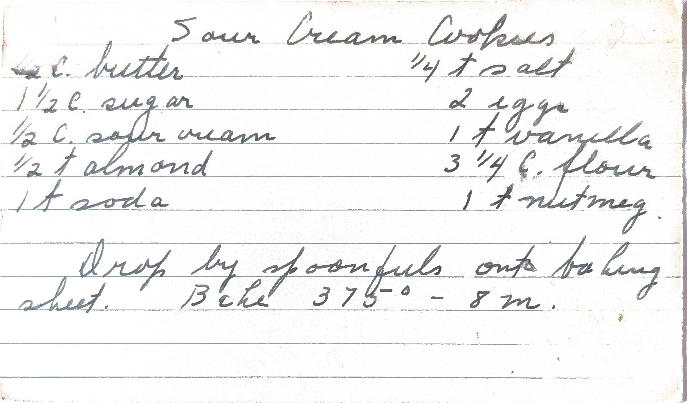 Original Handwritten Card