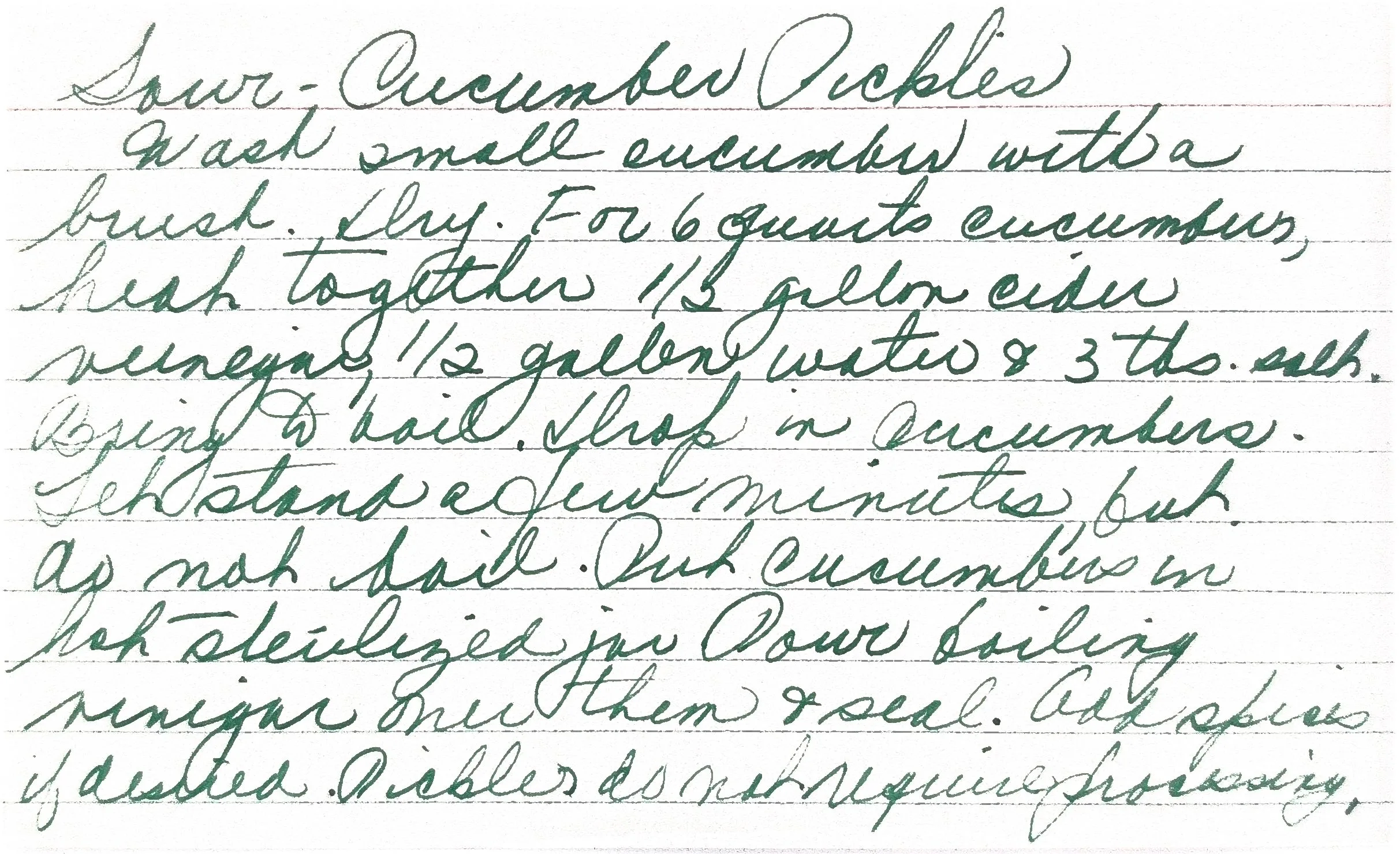 Original Handwritten Card