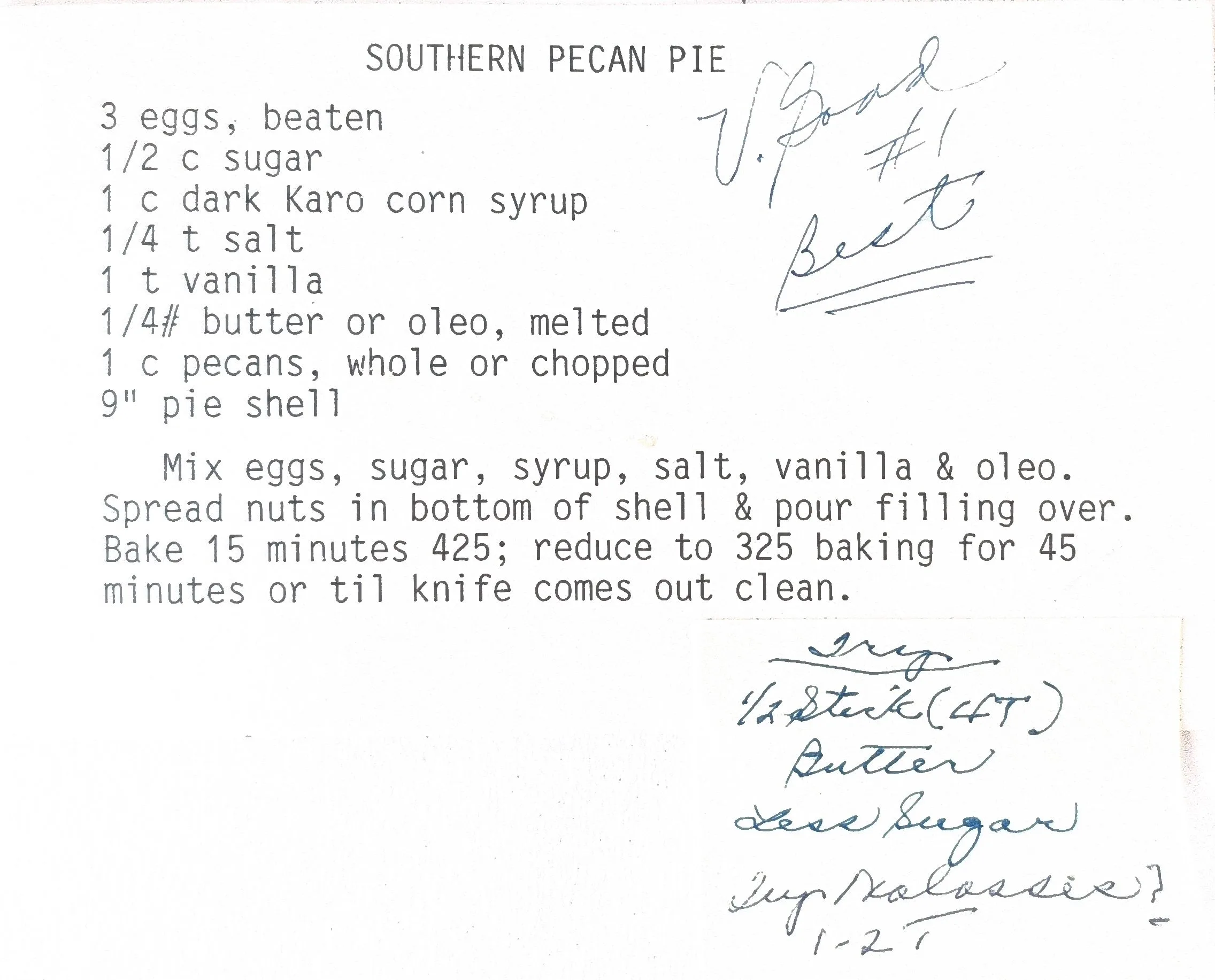 Original Handwritten Card