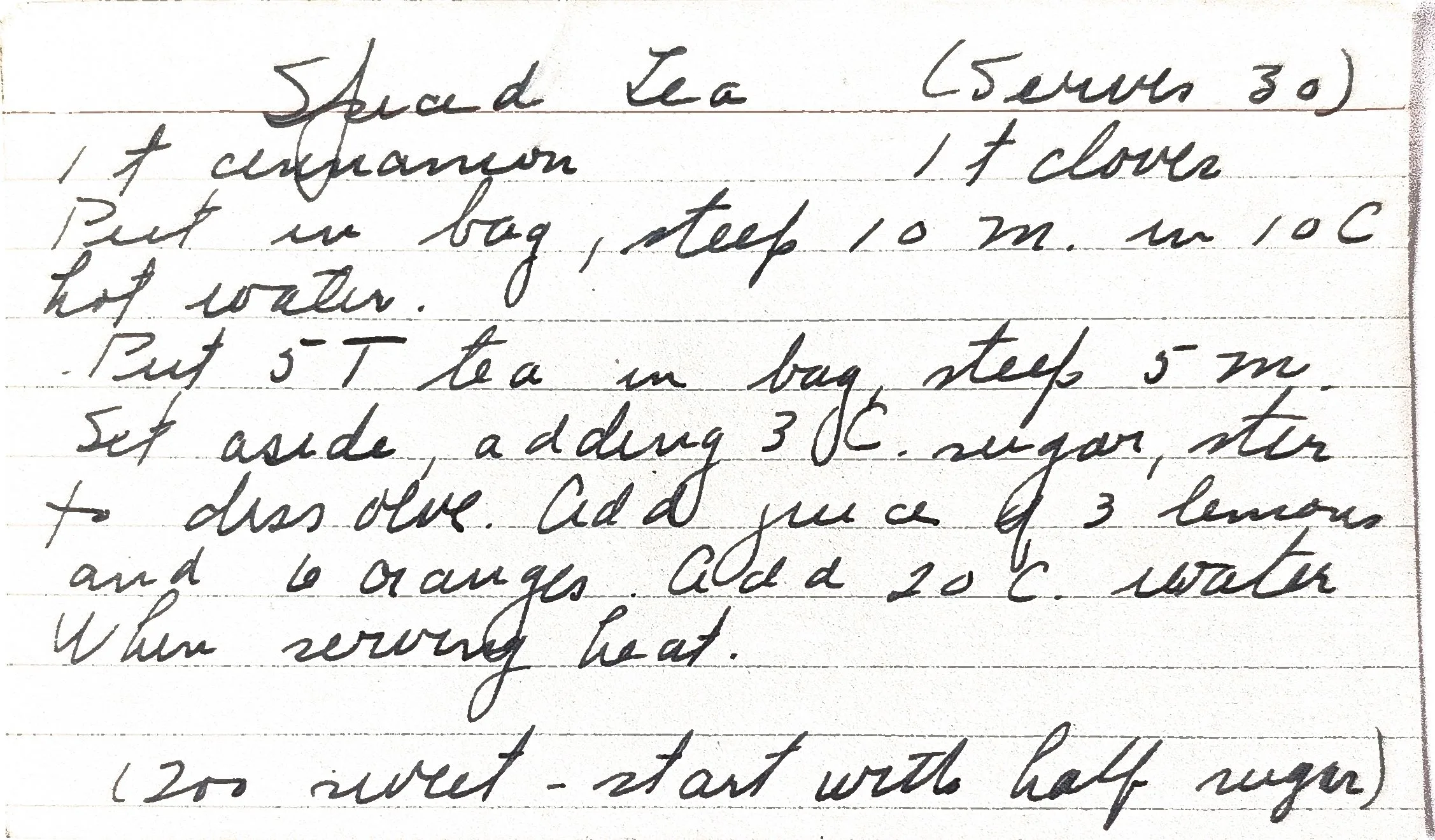 Original Handwritten Card